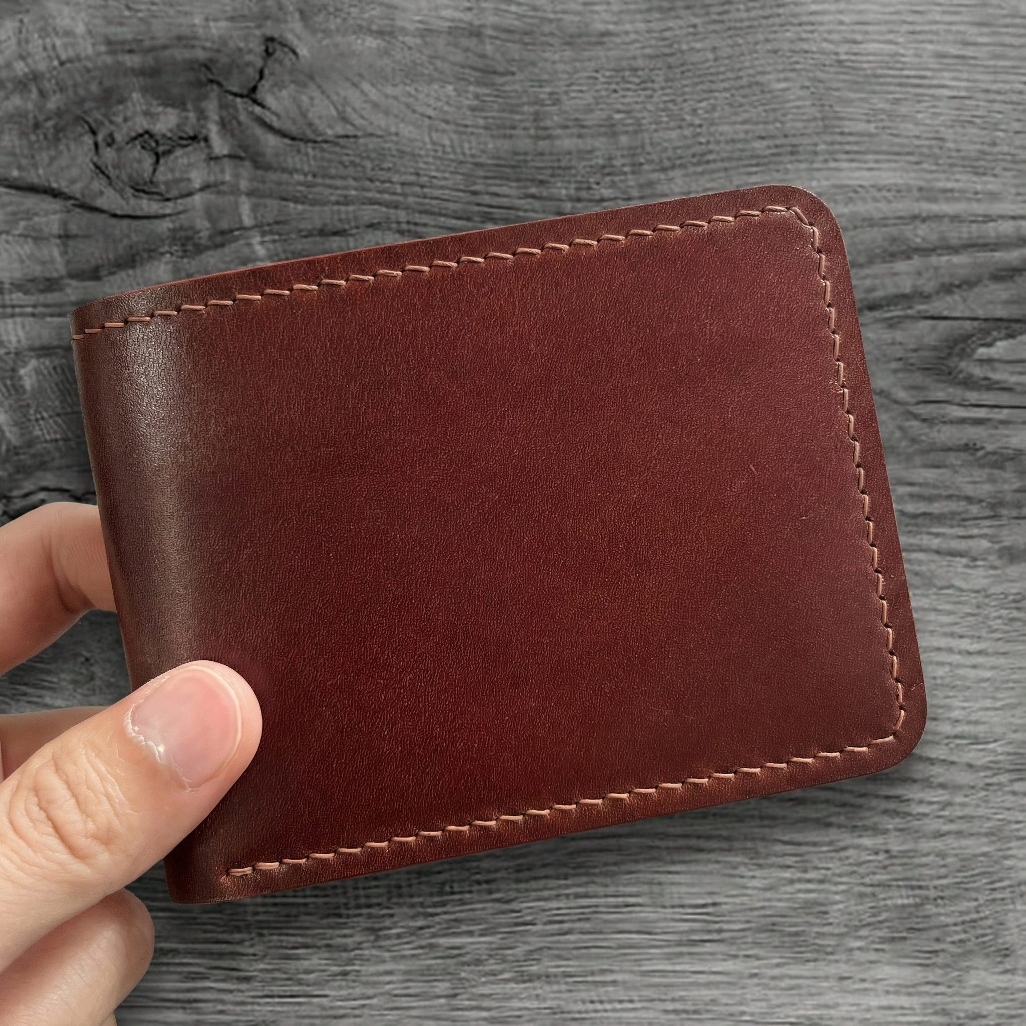 Semi Shell Cordovan – Pueblo Leather Bifold Wallet