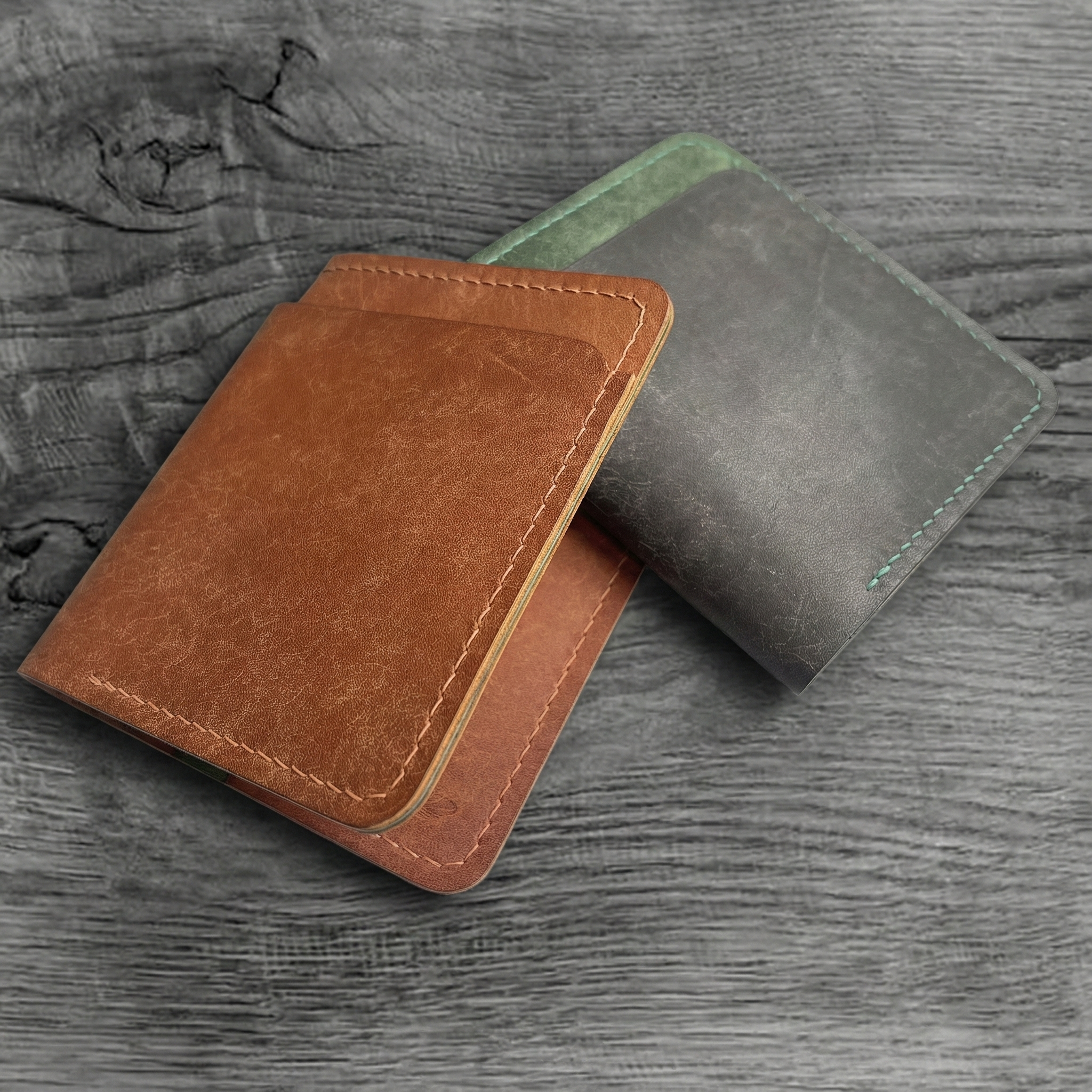 Vertical Pueblo Leather Slim Bifold Wallet