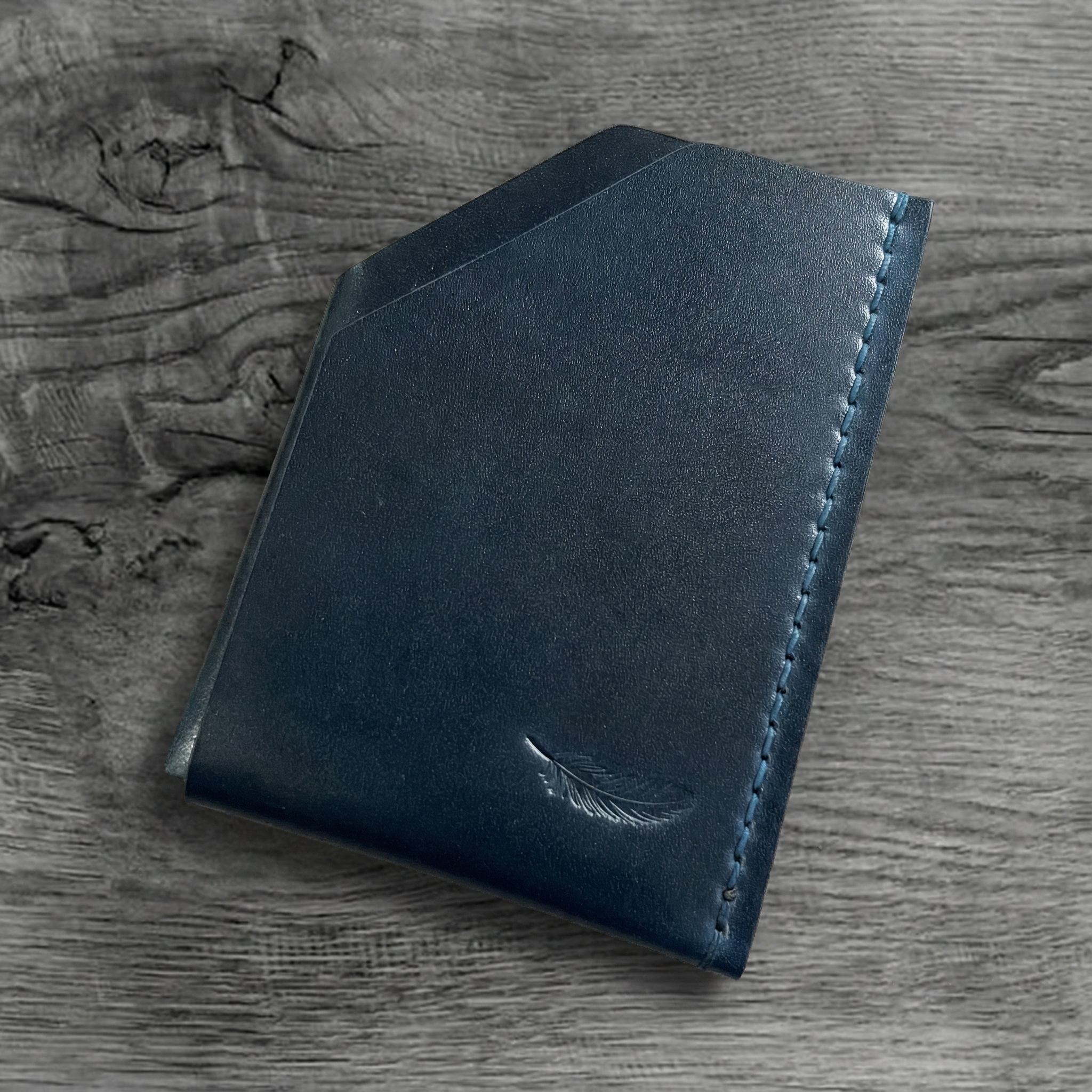 Handmade Horween Shell Cordovan Card Holder – Minimalist Front-Pocket Wallet