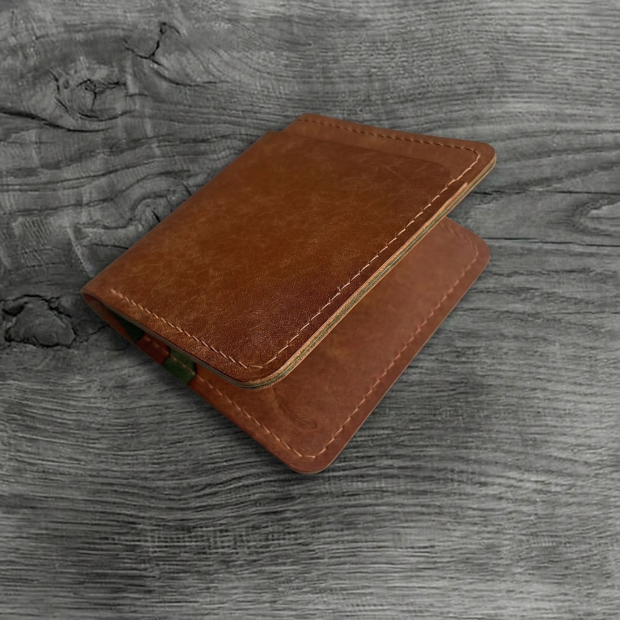 Vertical Pueblo Leather Slim Bifold Wallet