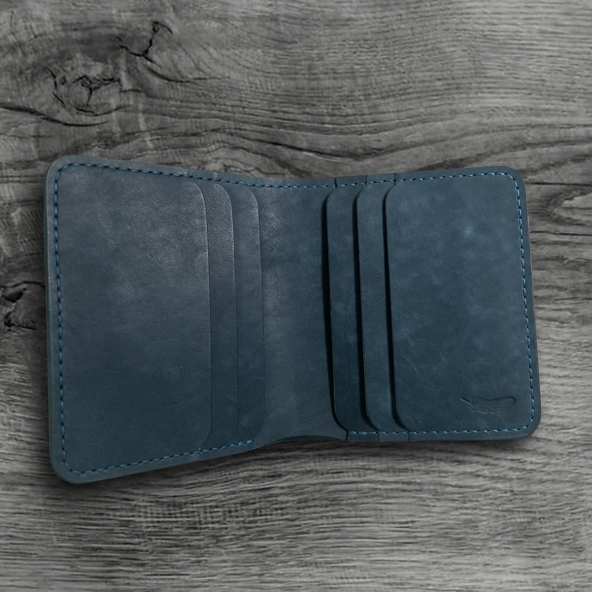 Vertical Pueblo Leather Slim Bifold Wallet