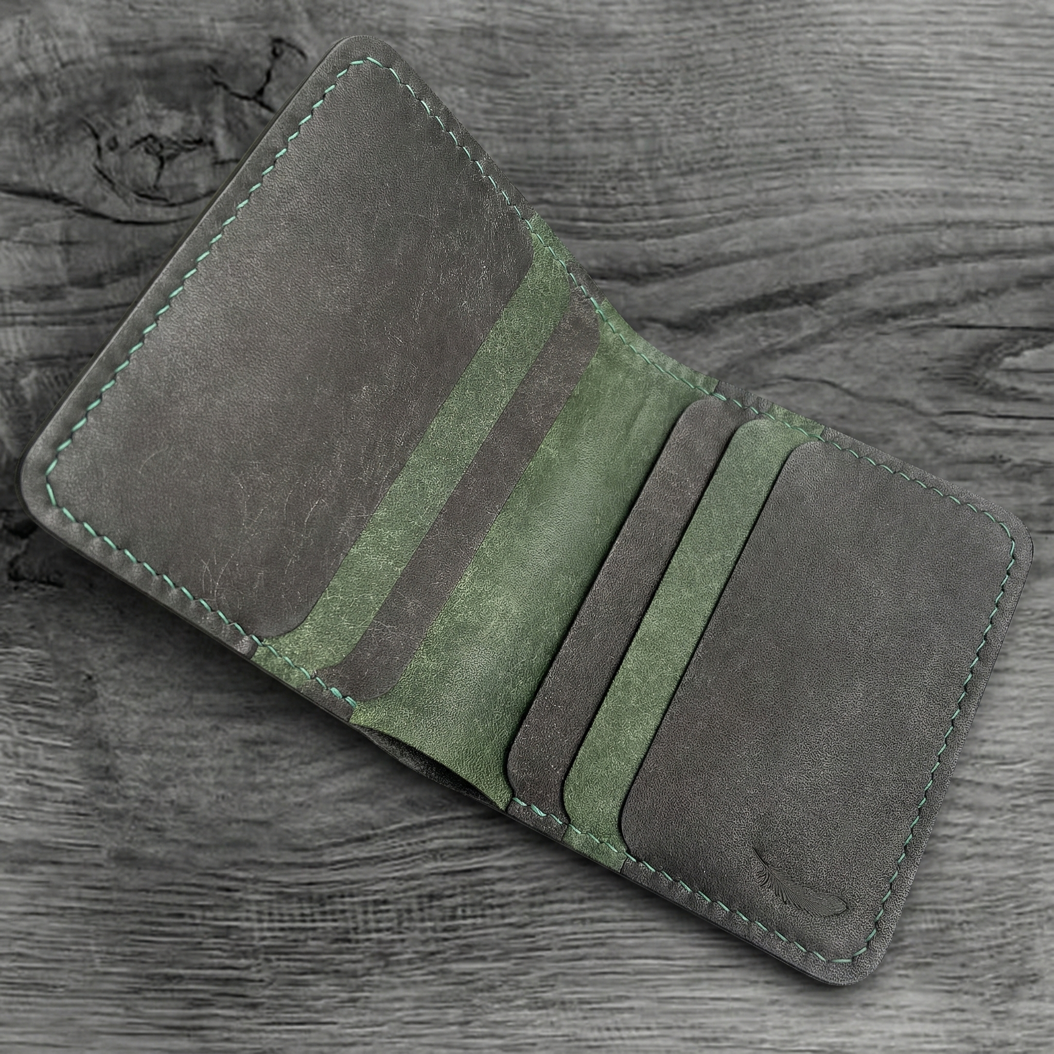 Vertical Pueblo Leather Slim Bifold Wallet