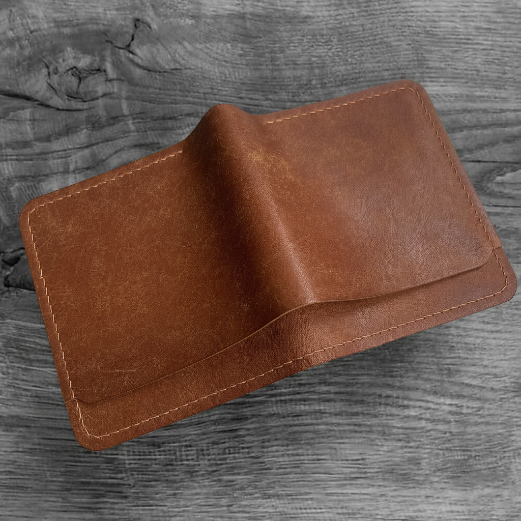 Vertical Pueblo Leather Slim Bifold Wallet