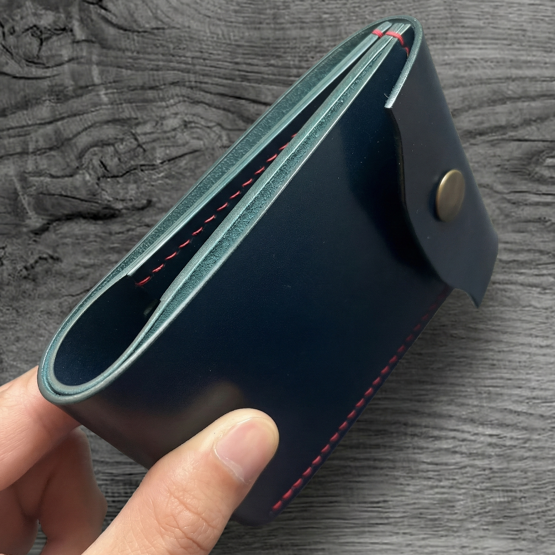 Pueblo Leather Minimal Snap Flap Wallet Ver 2