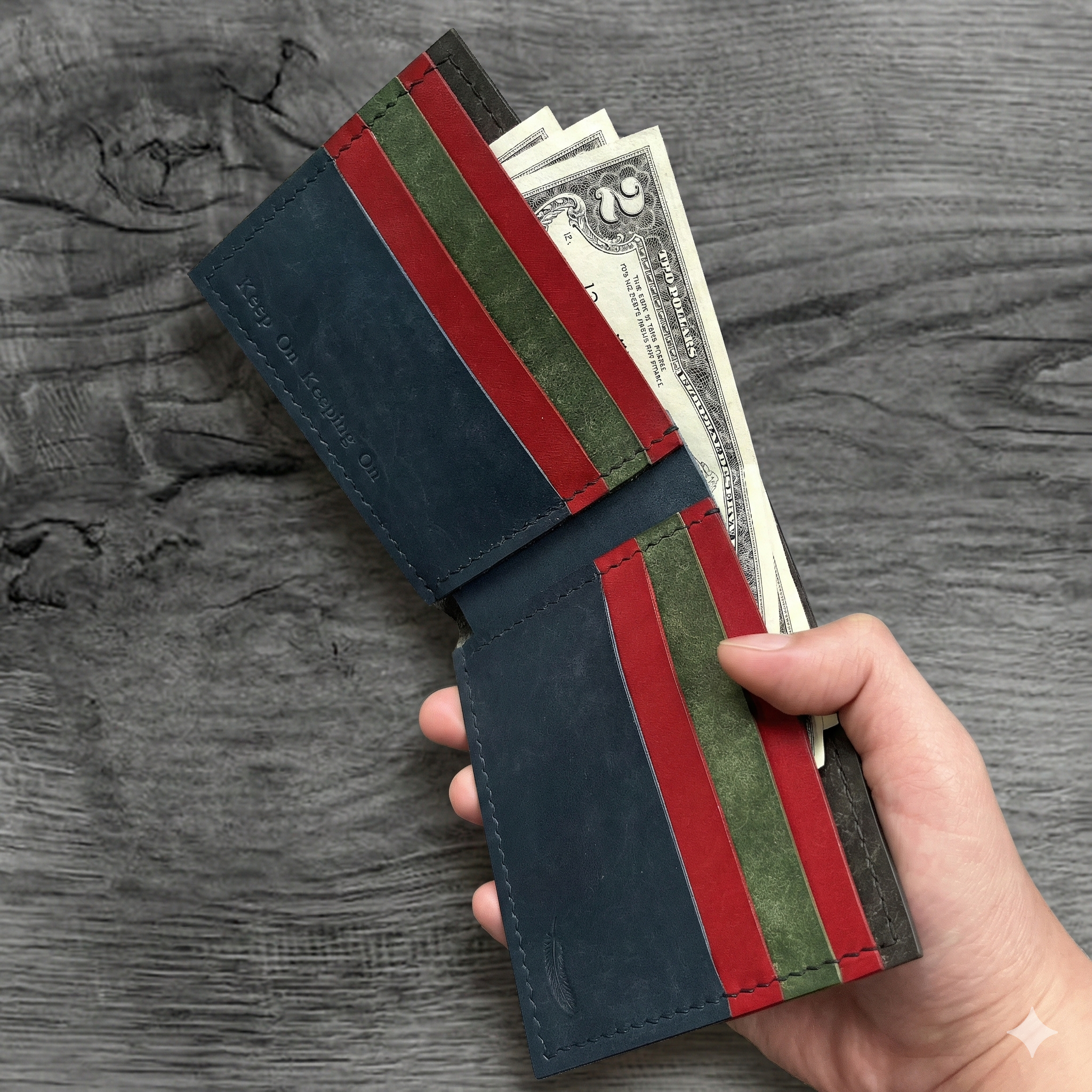 Classic Pueblo Leather Bifold Wallet