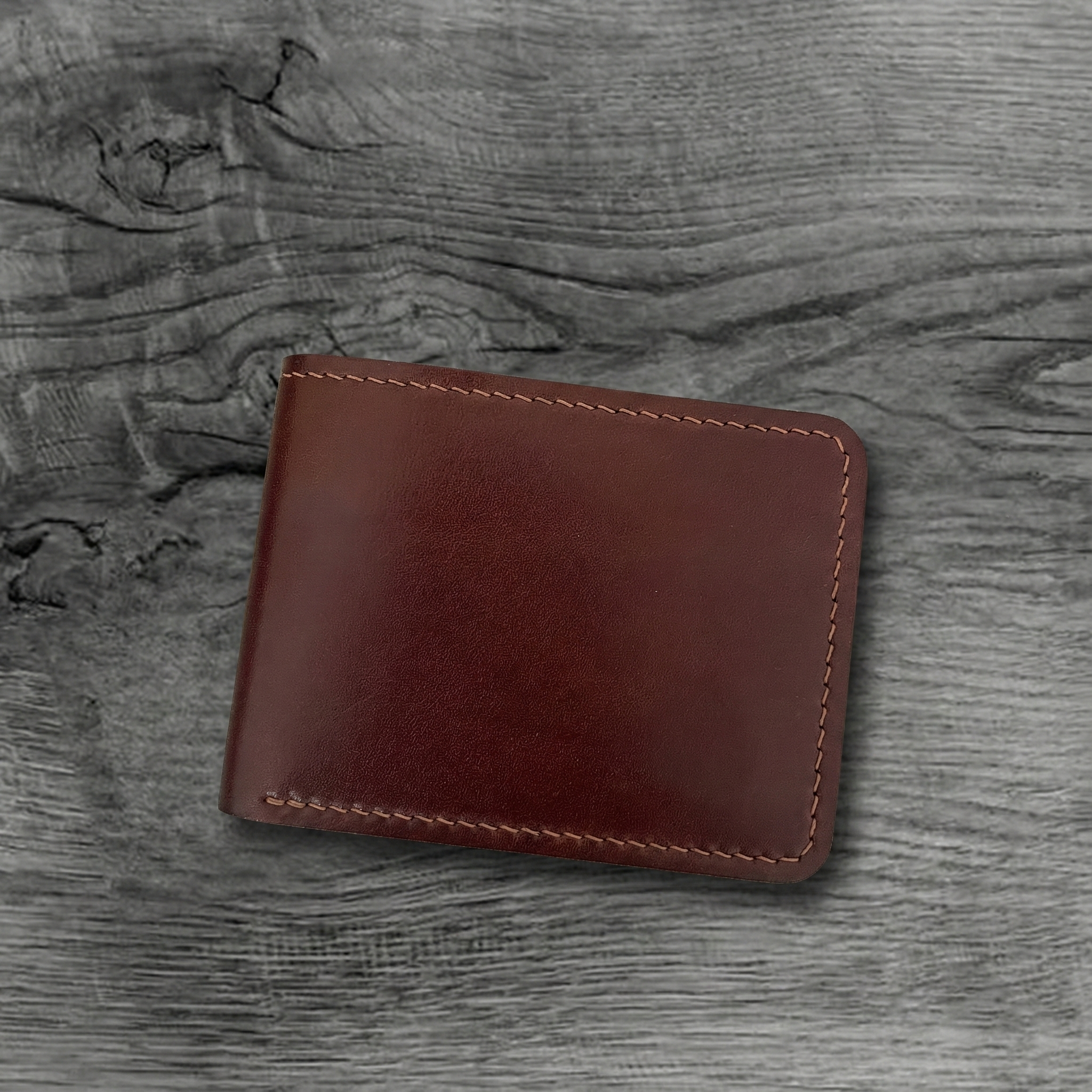 Semi Shell Cordovan – Pueblo Leather Bifold Wallet