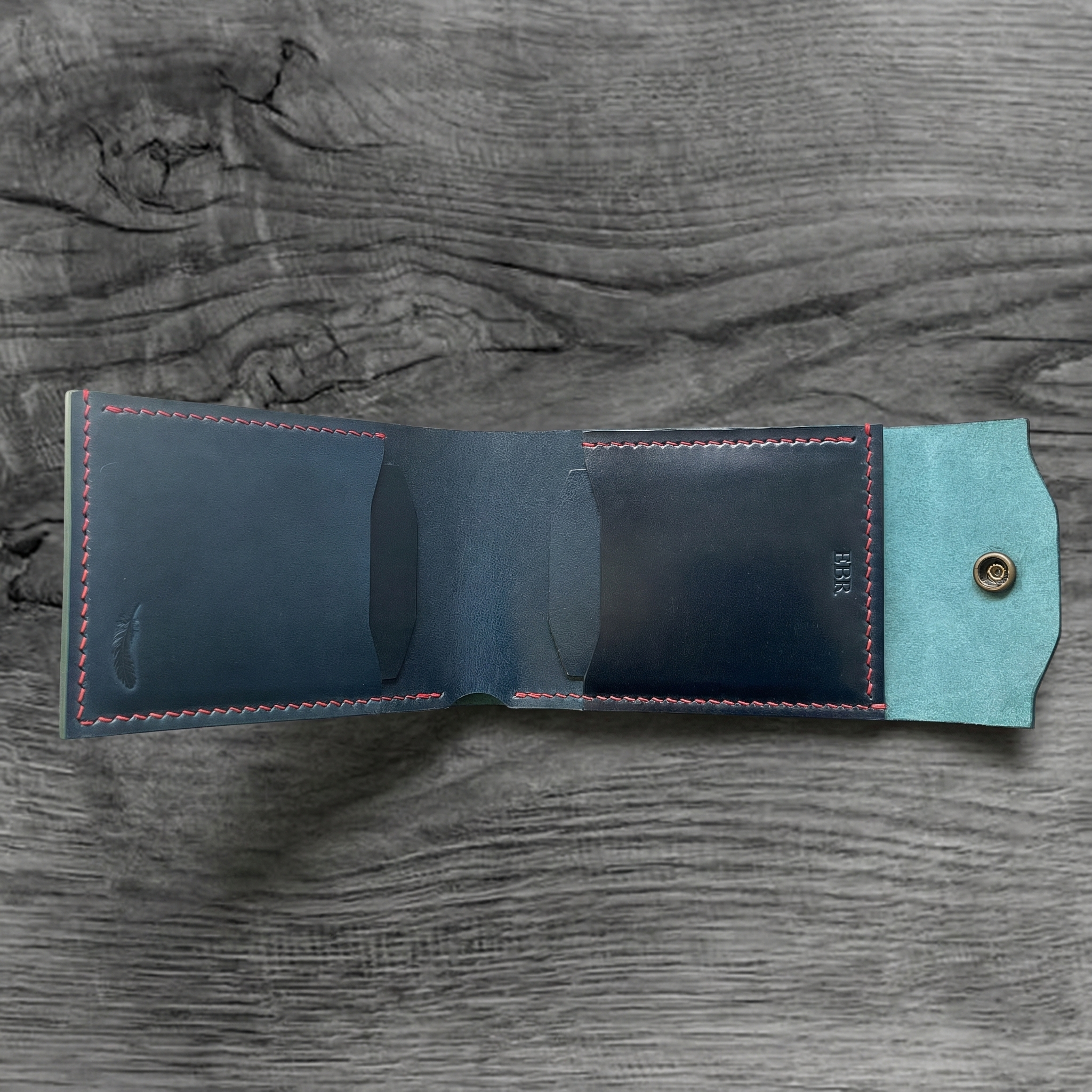 Pueblo Leather Minimal Snap Flap Wallet Ver 2