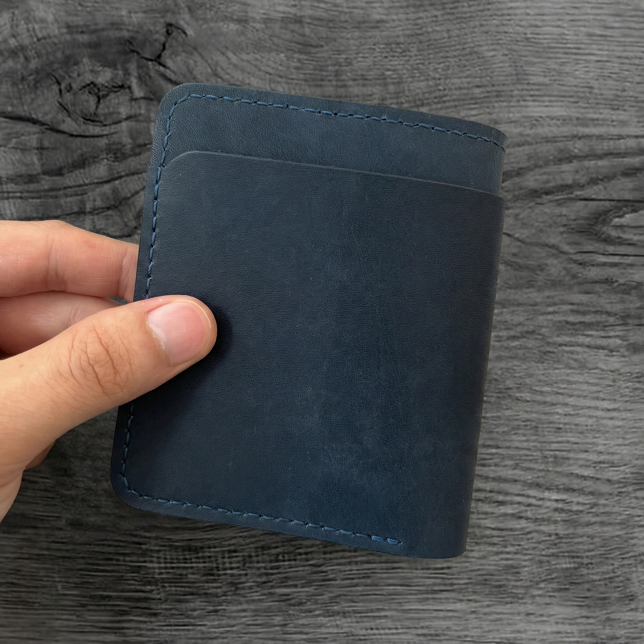 Vertical Pueblo Leather Slim Bifold Wallet