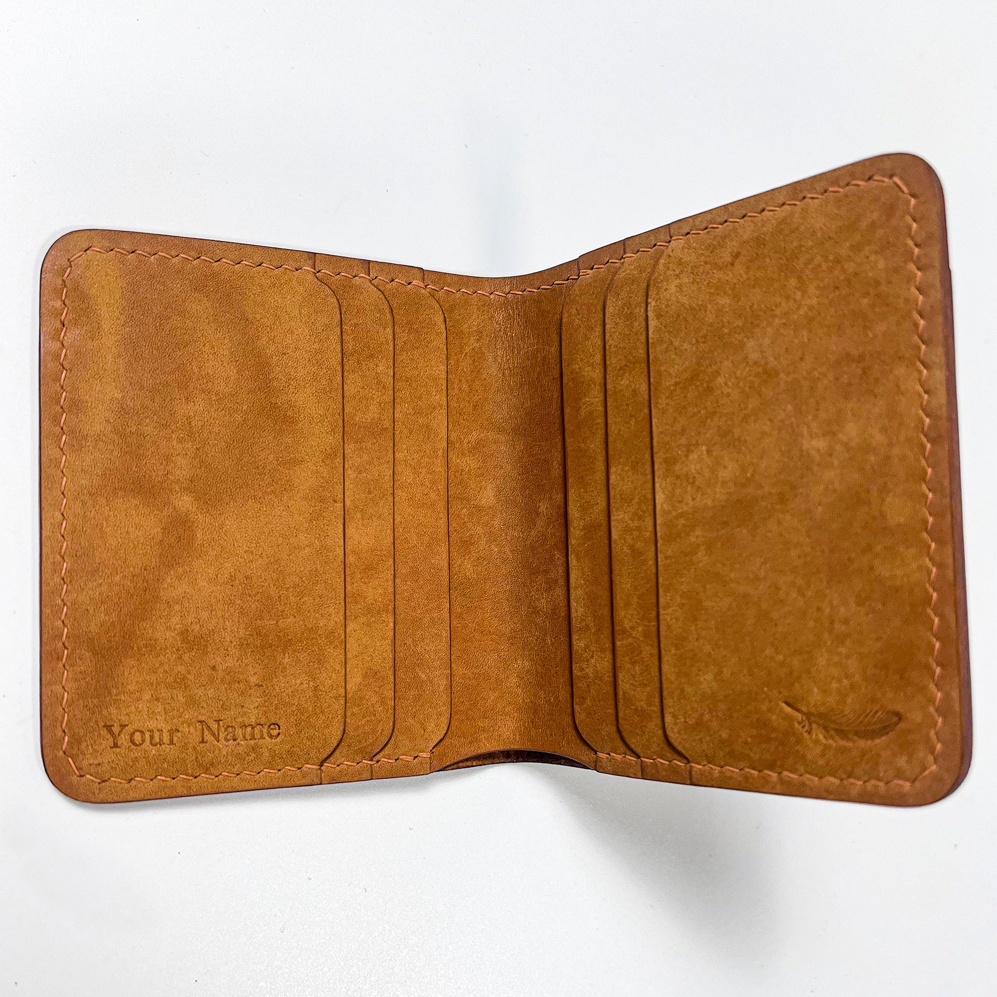 Vertical Pueblo Leather Slim Bifold Wallet