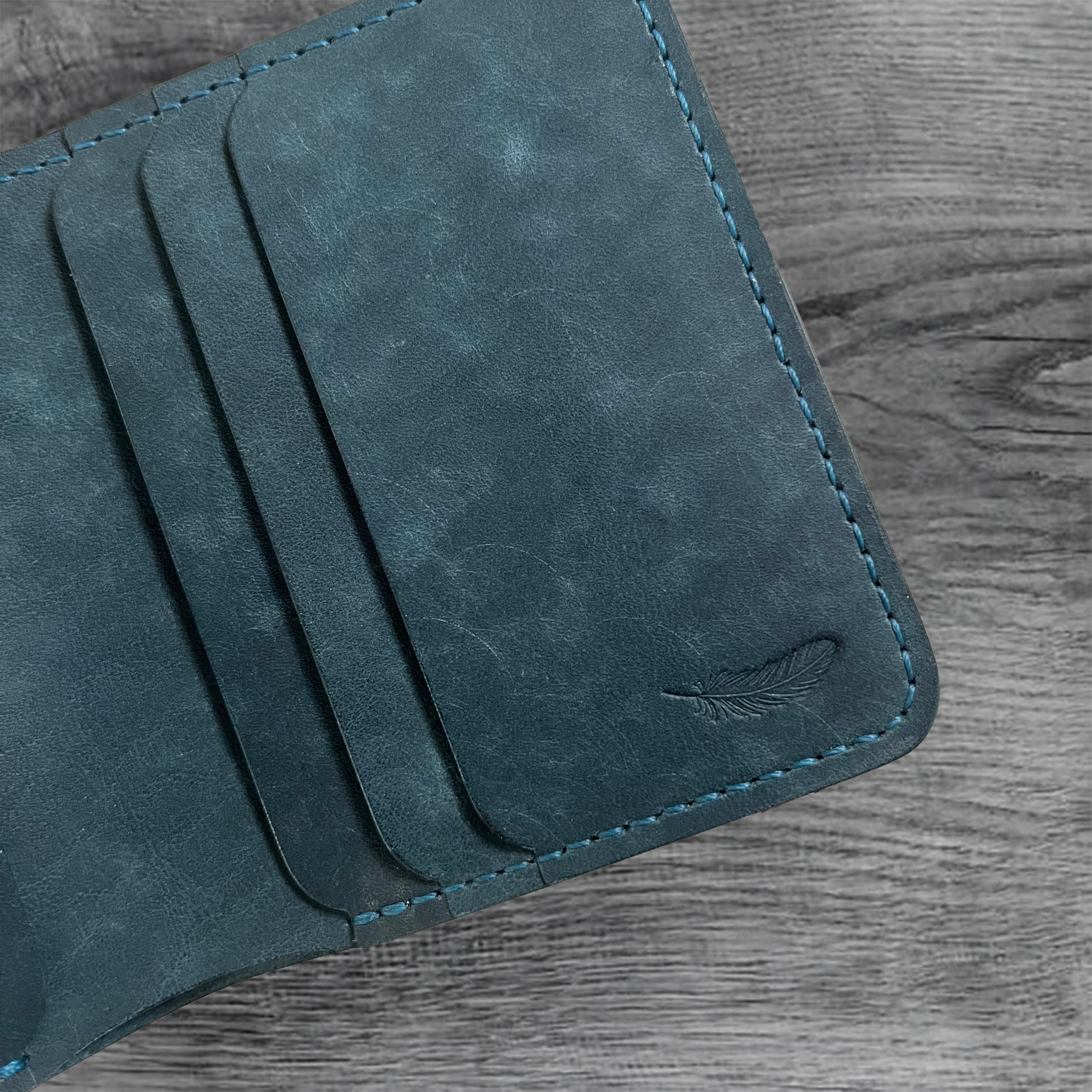 Vertical Pueblo Leather Slim Bifold Wallet