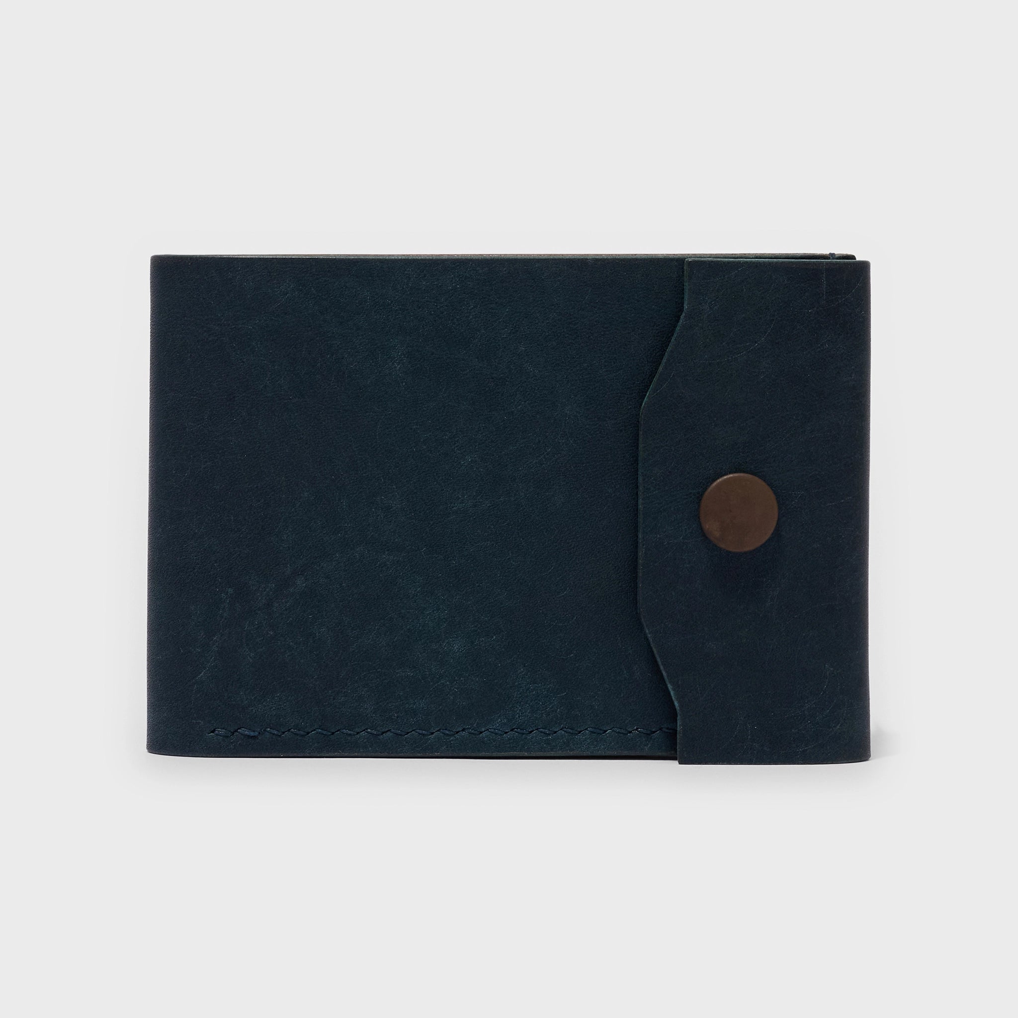 Pueblo Leather Minimal Snap Flap Wallet Ver 2
