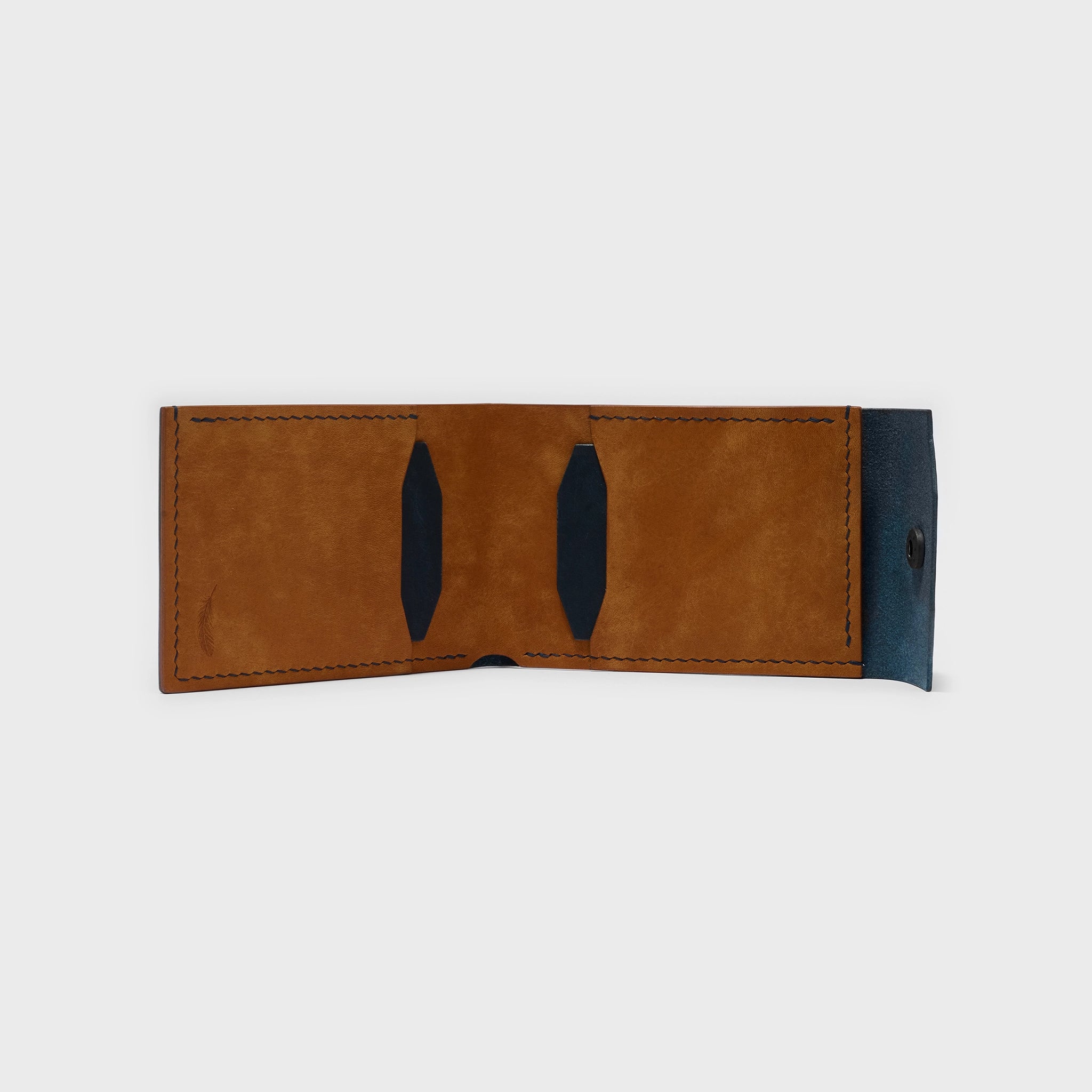 Pueblo Leather Minimal Snap Flap Wallet Ver 2