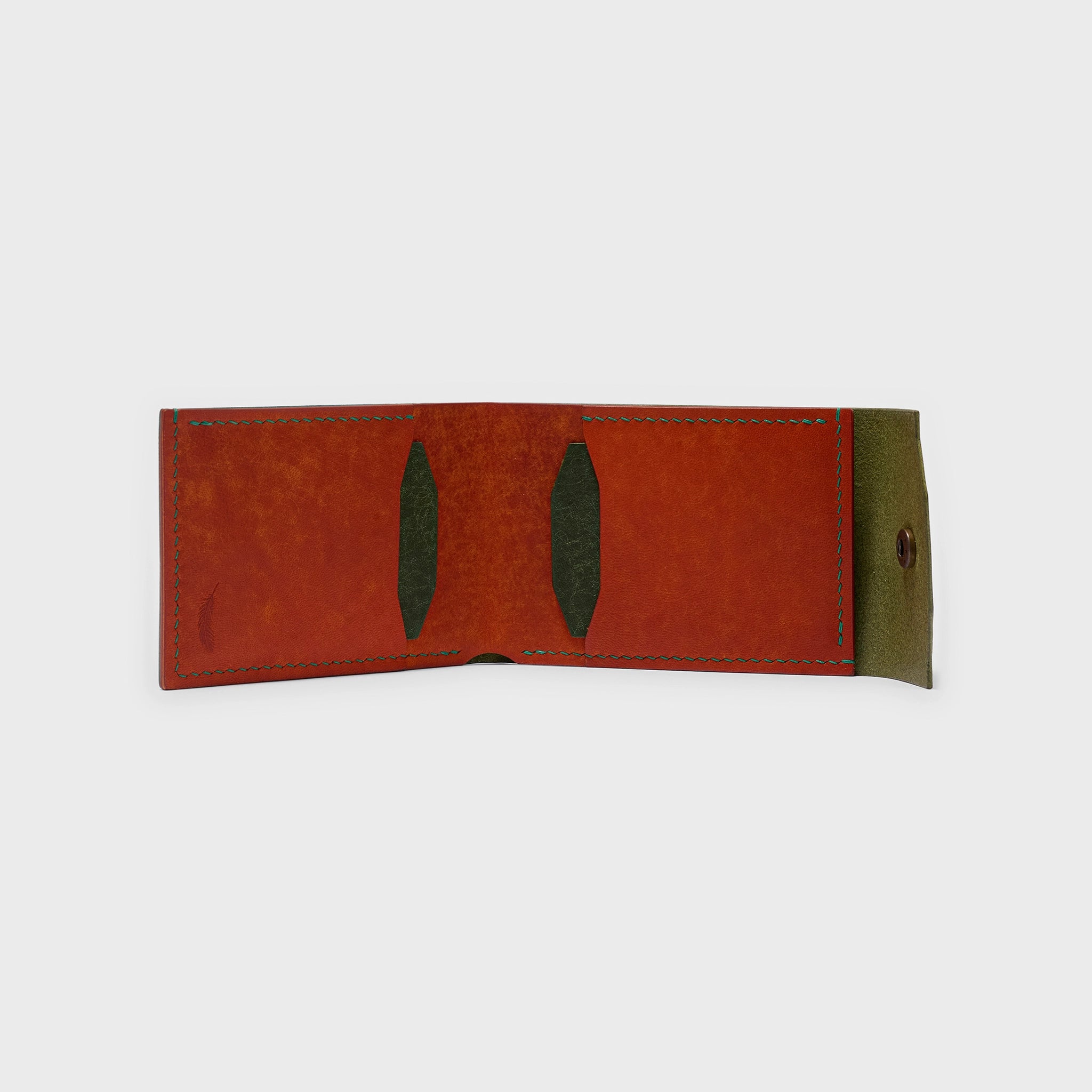 Pueblo Leather Minimal Snap Flap Wallet Ver 2