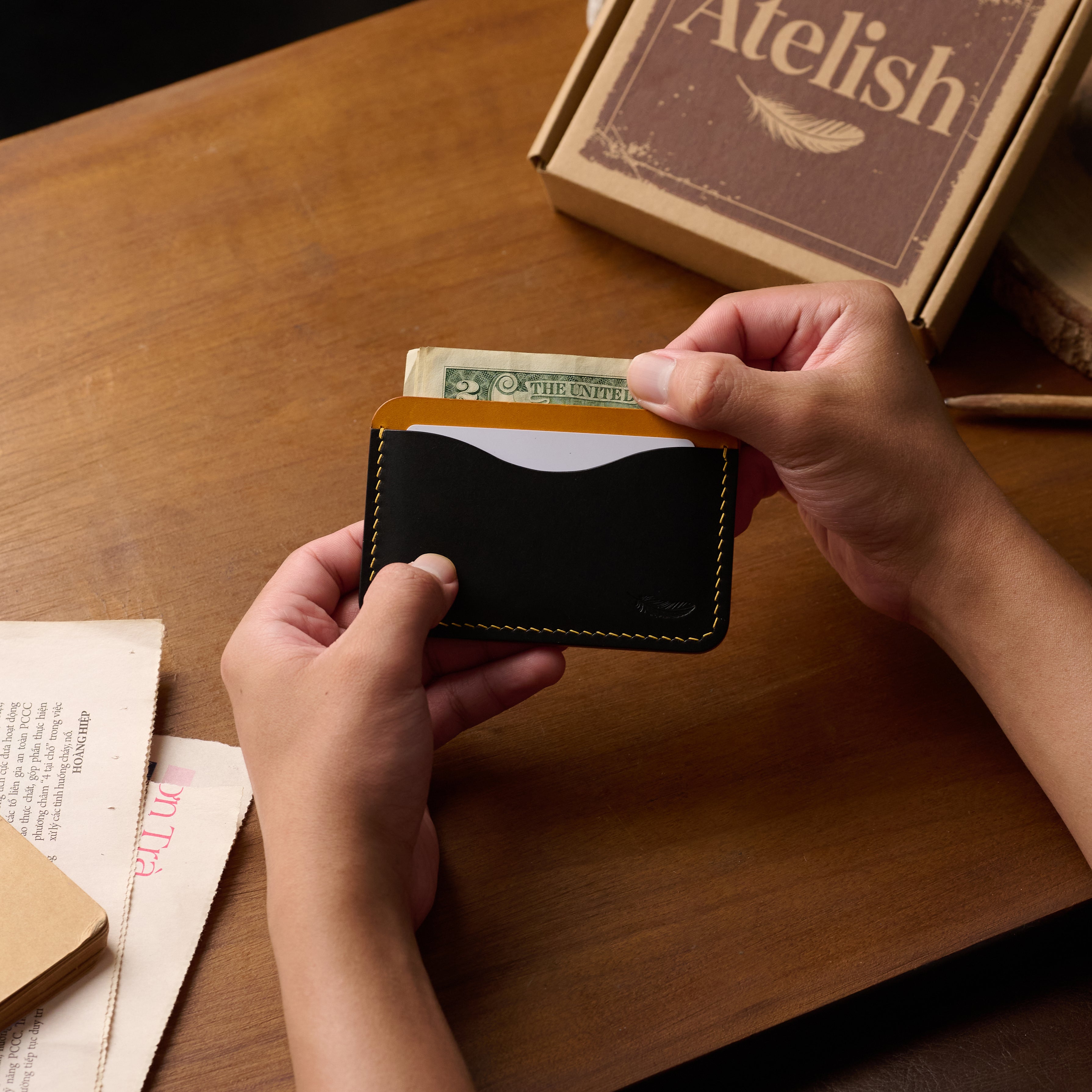 Atelish Buttero Leather Card Holder Ver 1