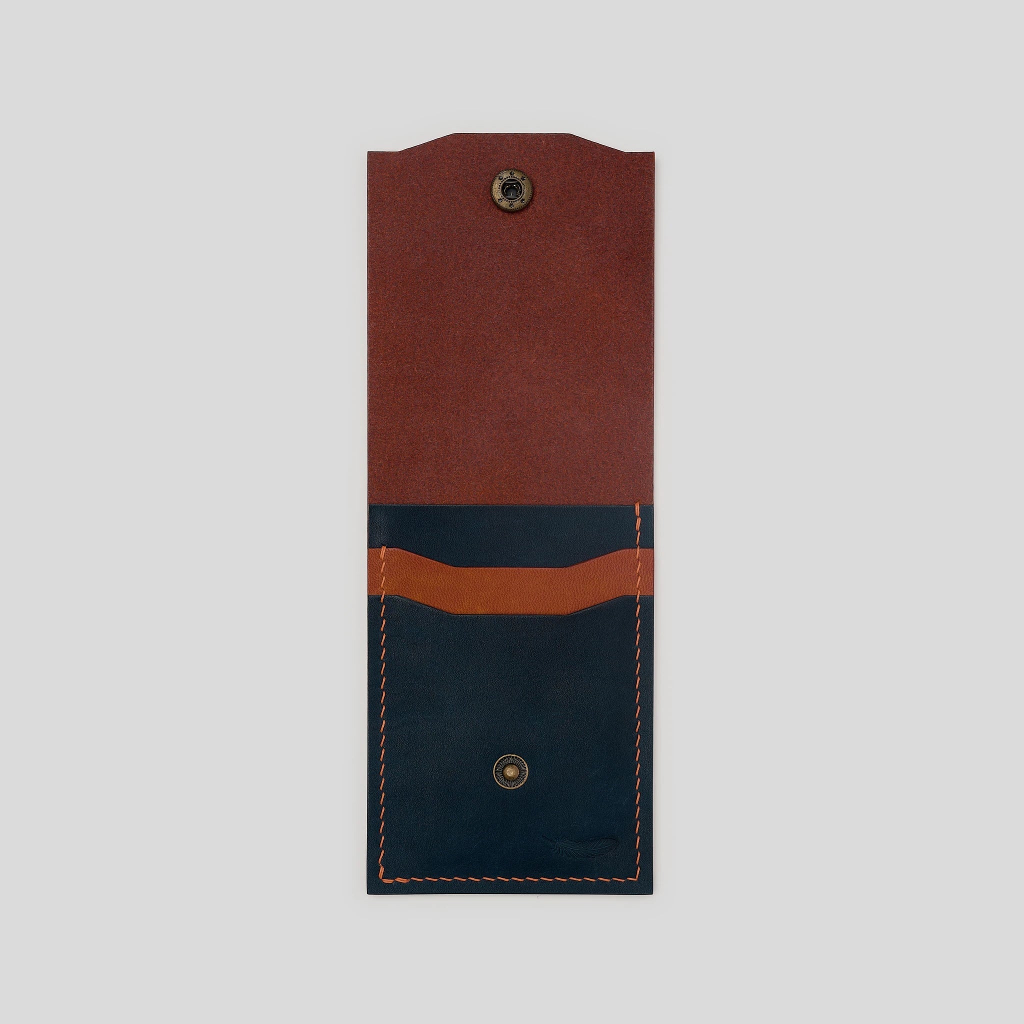 Pueblo Leather Minimal Snap Flap Wallet