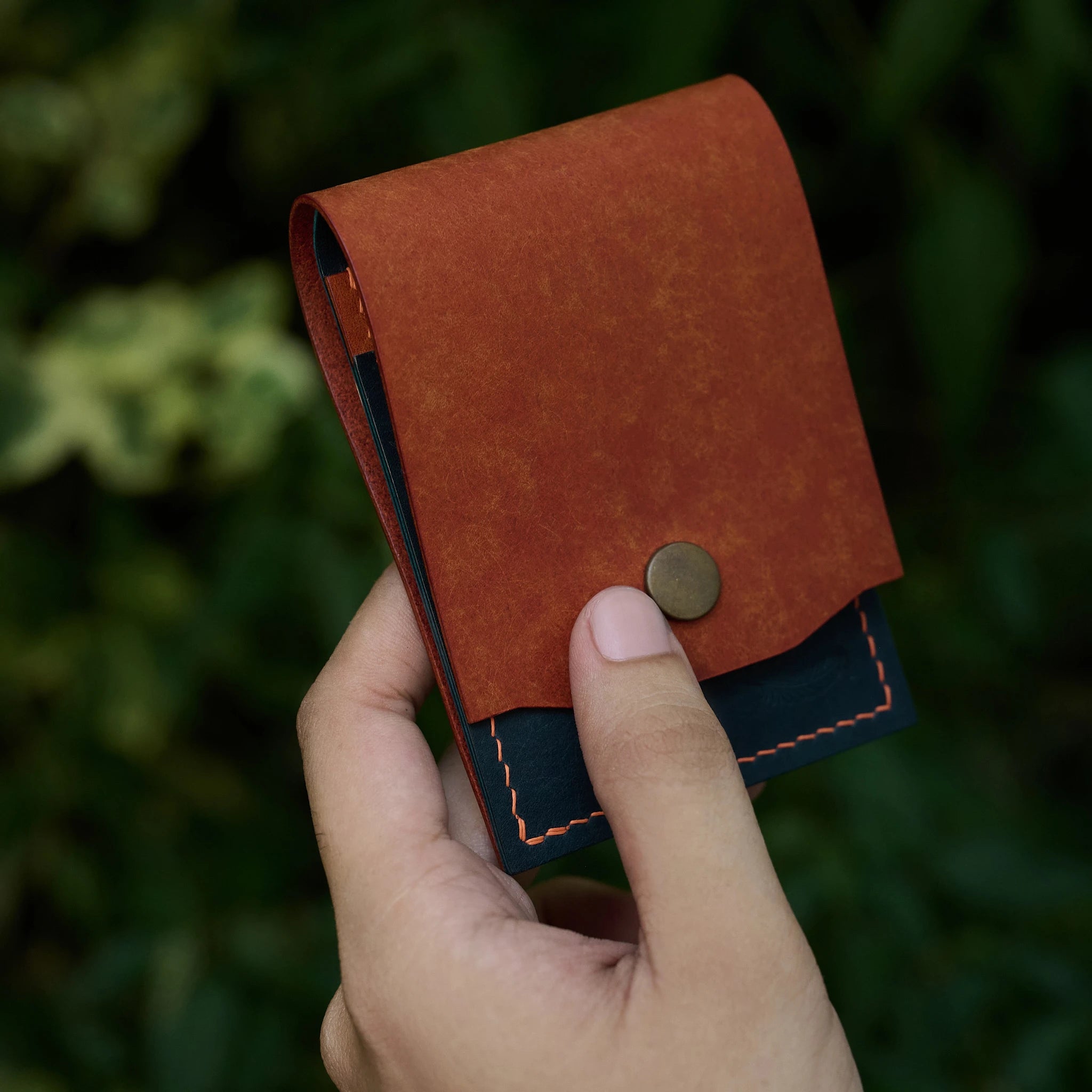 Pueblo Leather Minimal Snap Flap Wallet
