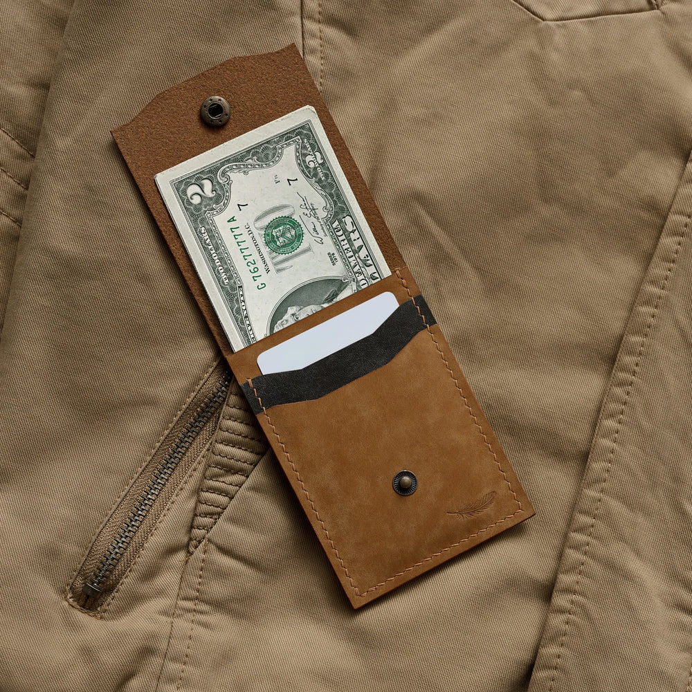 Custom Minimal Snap Flap Wallet