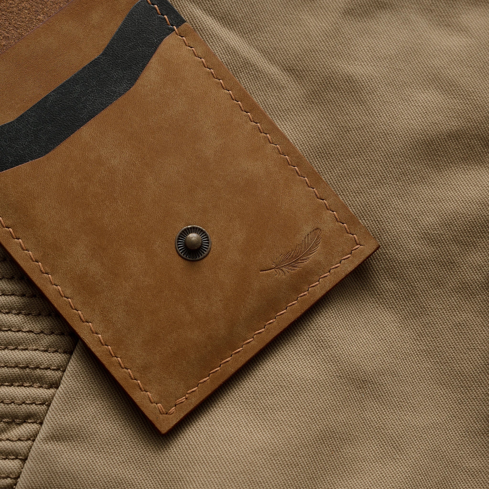 Pueblo Leather Minimal Snap Flap Wallet
