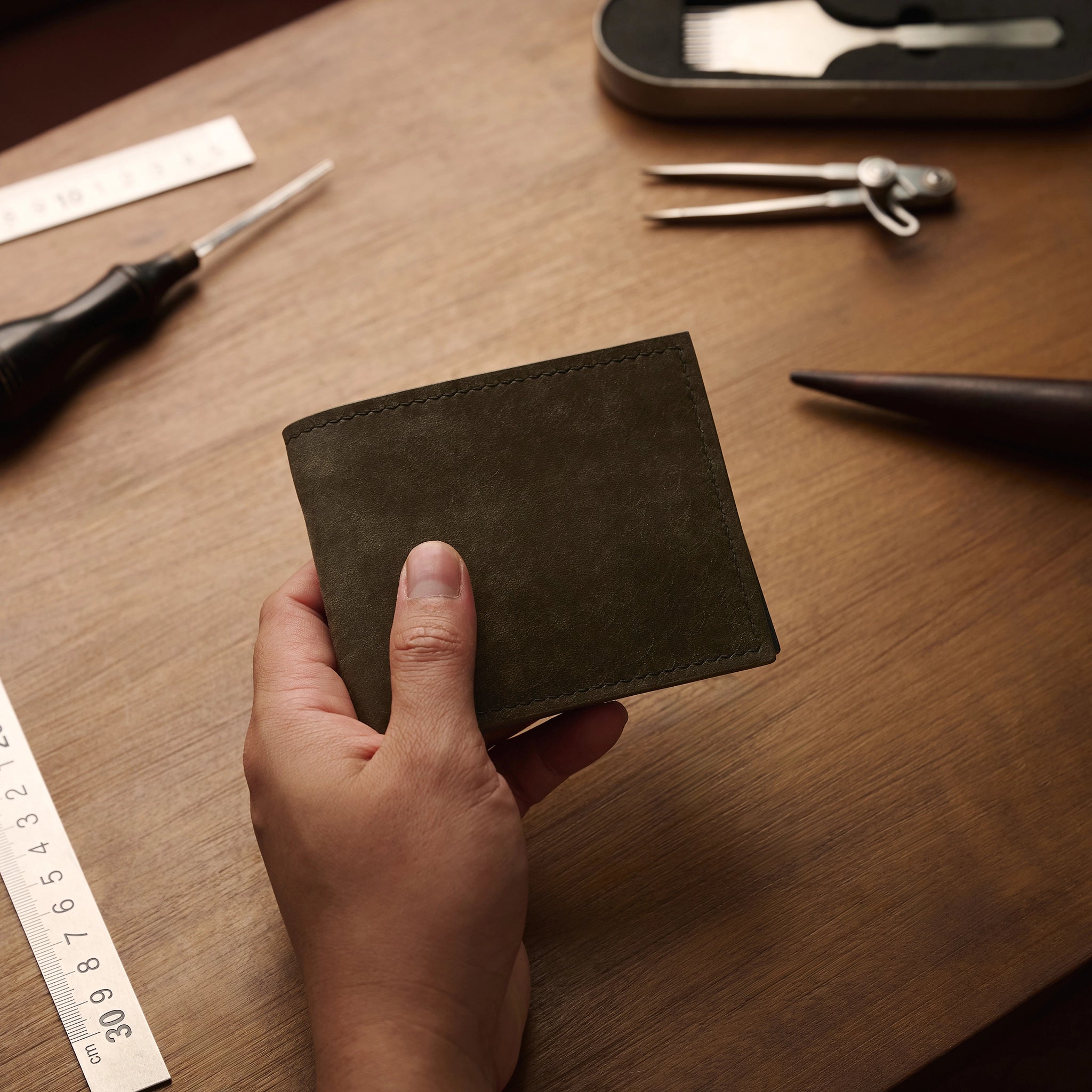 Classic Pueblo Leather Bifold Wallet