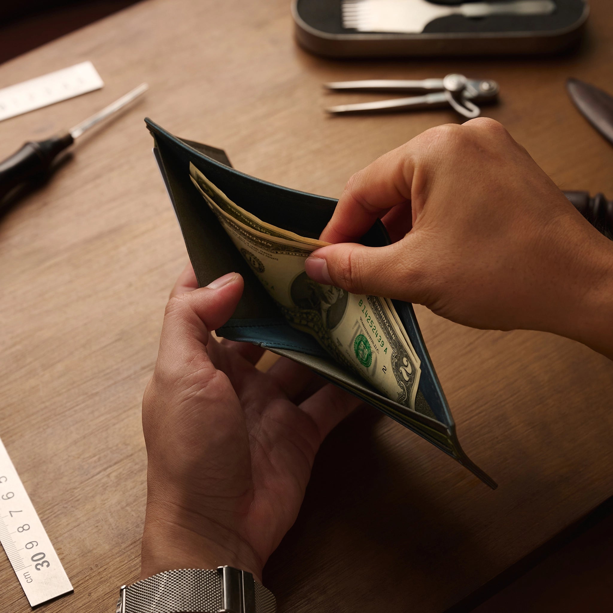 Classic Pueblo Leather Bifold Wallet