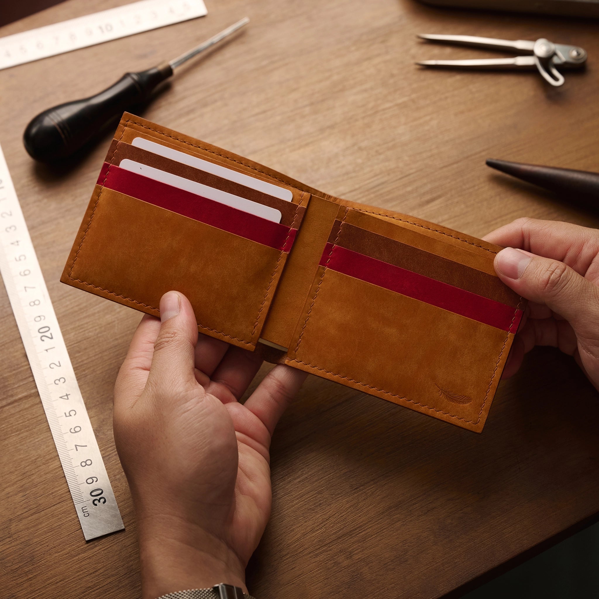 Classic Pueblo Leather Bifold Wallet