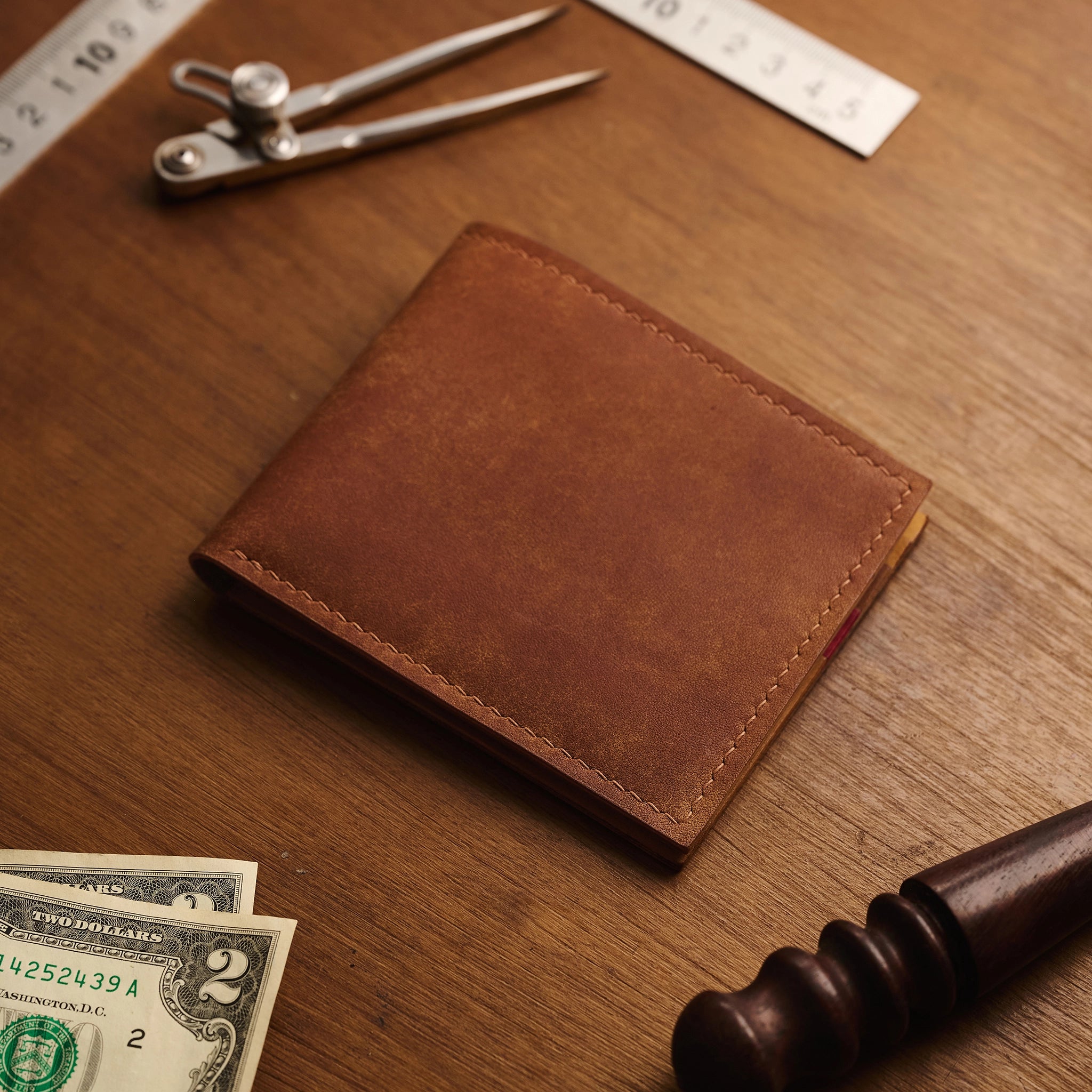 Classic Pueblo Leather Bifold Wallet