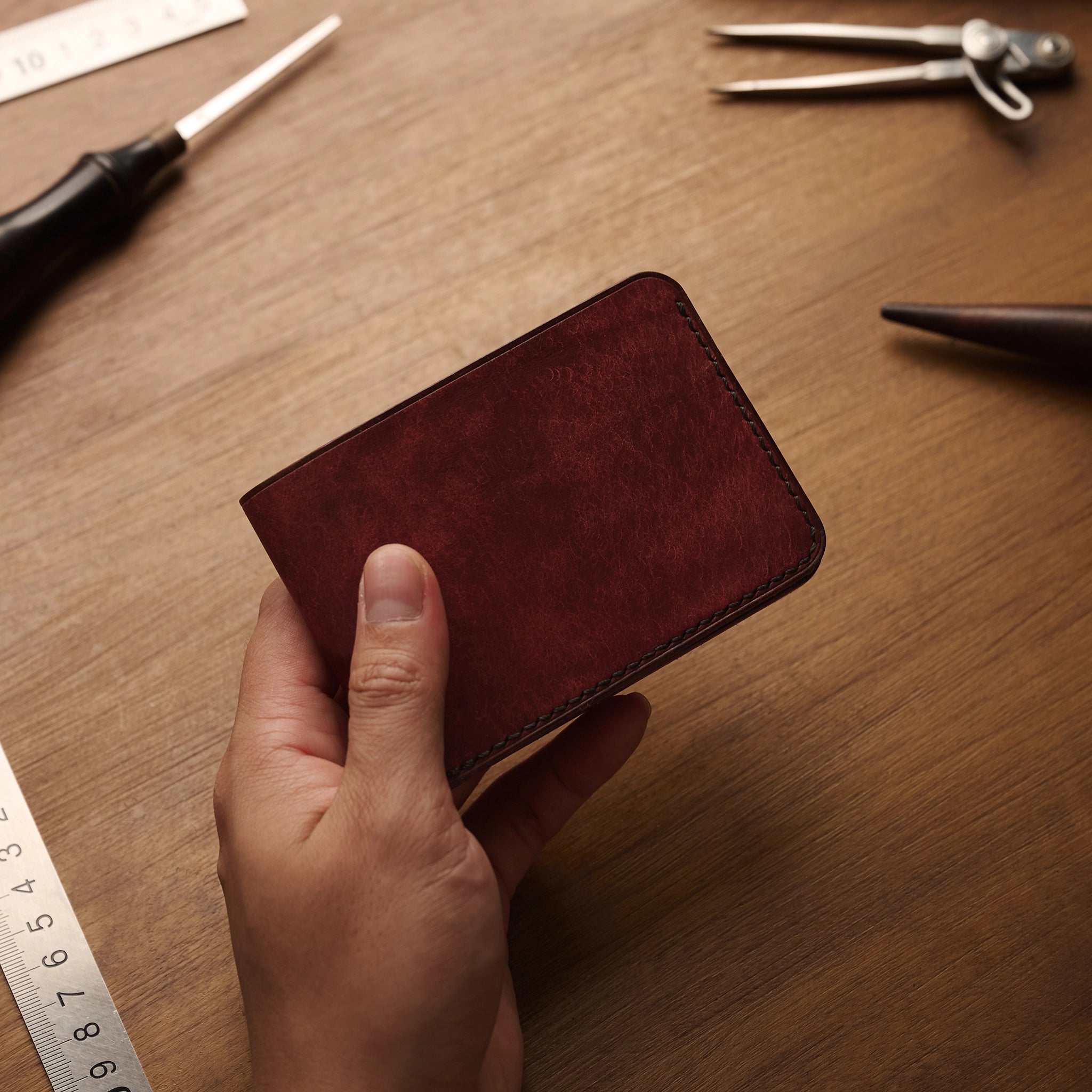 Minimalist Pueblo Leather Bifold Wallet Ver 2
