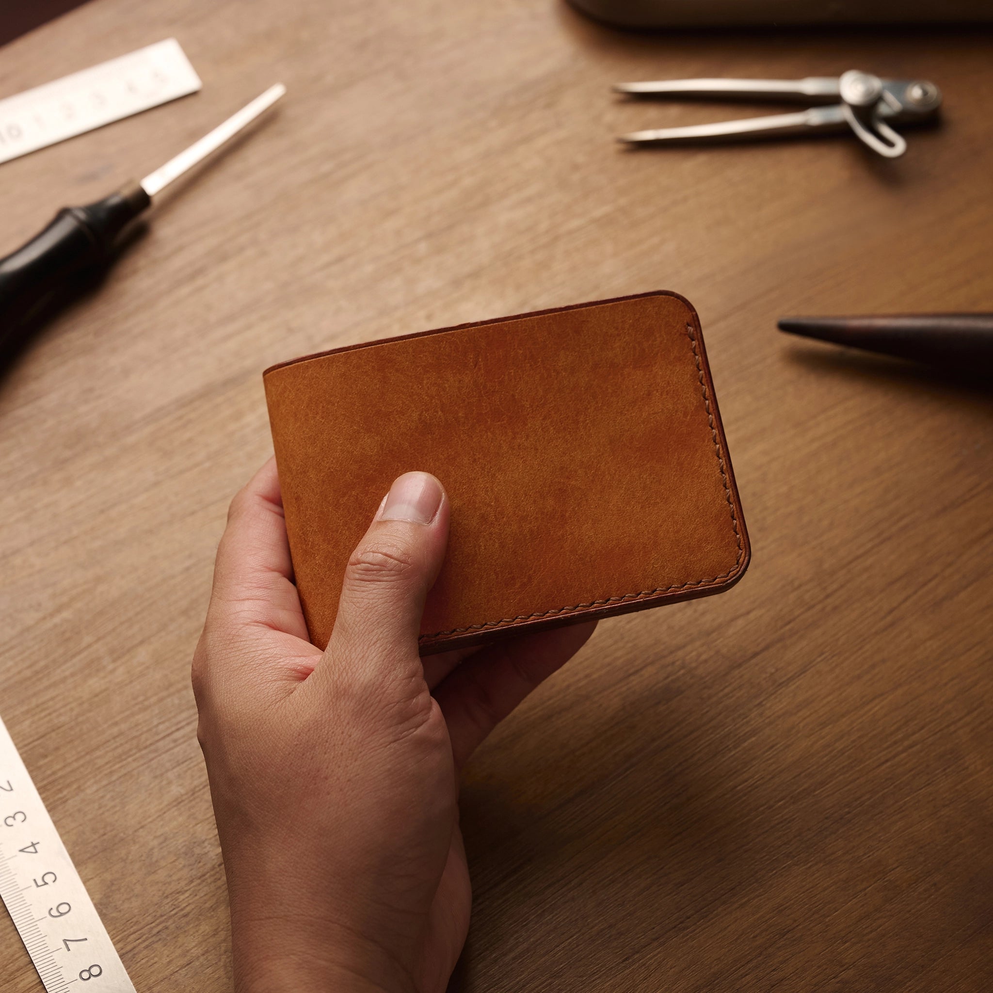 Minimalist Pueblo Leather Bifold Wallet Ver 2
