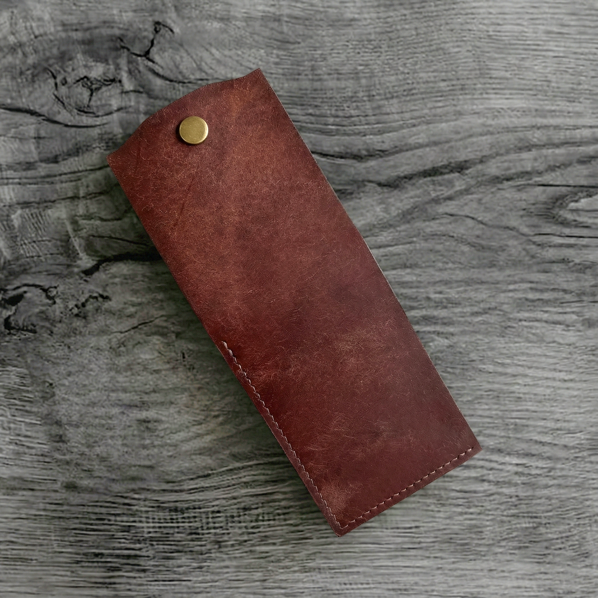 Pueblo Leather Minimal Snap Flap Wallet