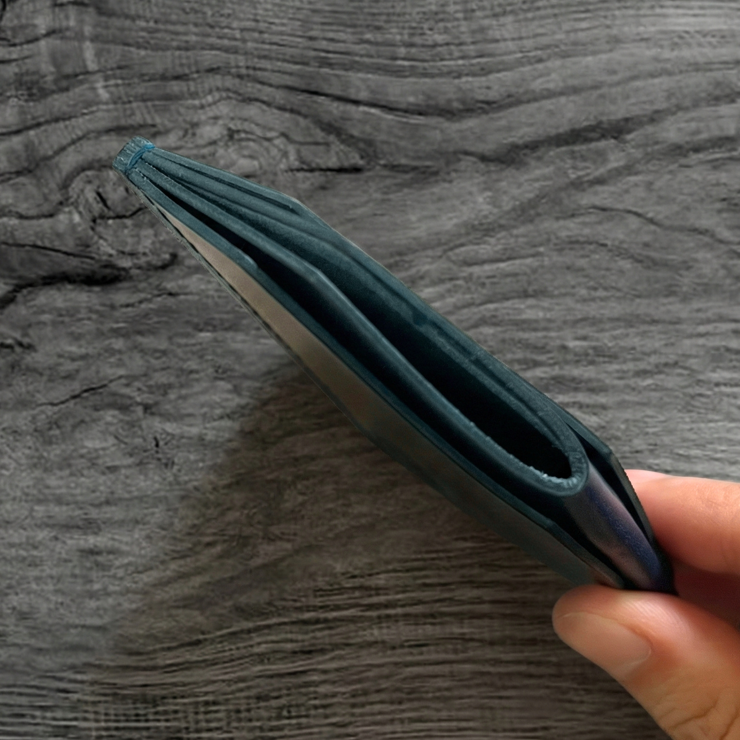 Handmade Horween Shell Cordovan Card Holder – Minimalist Front-Pocket Wallet