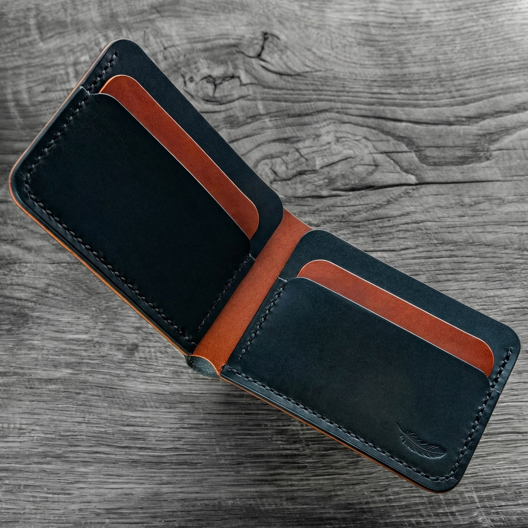 Minimalist Leather Bifold Wallet – Rift 2.1