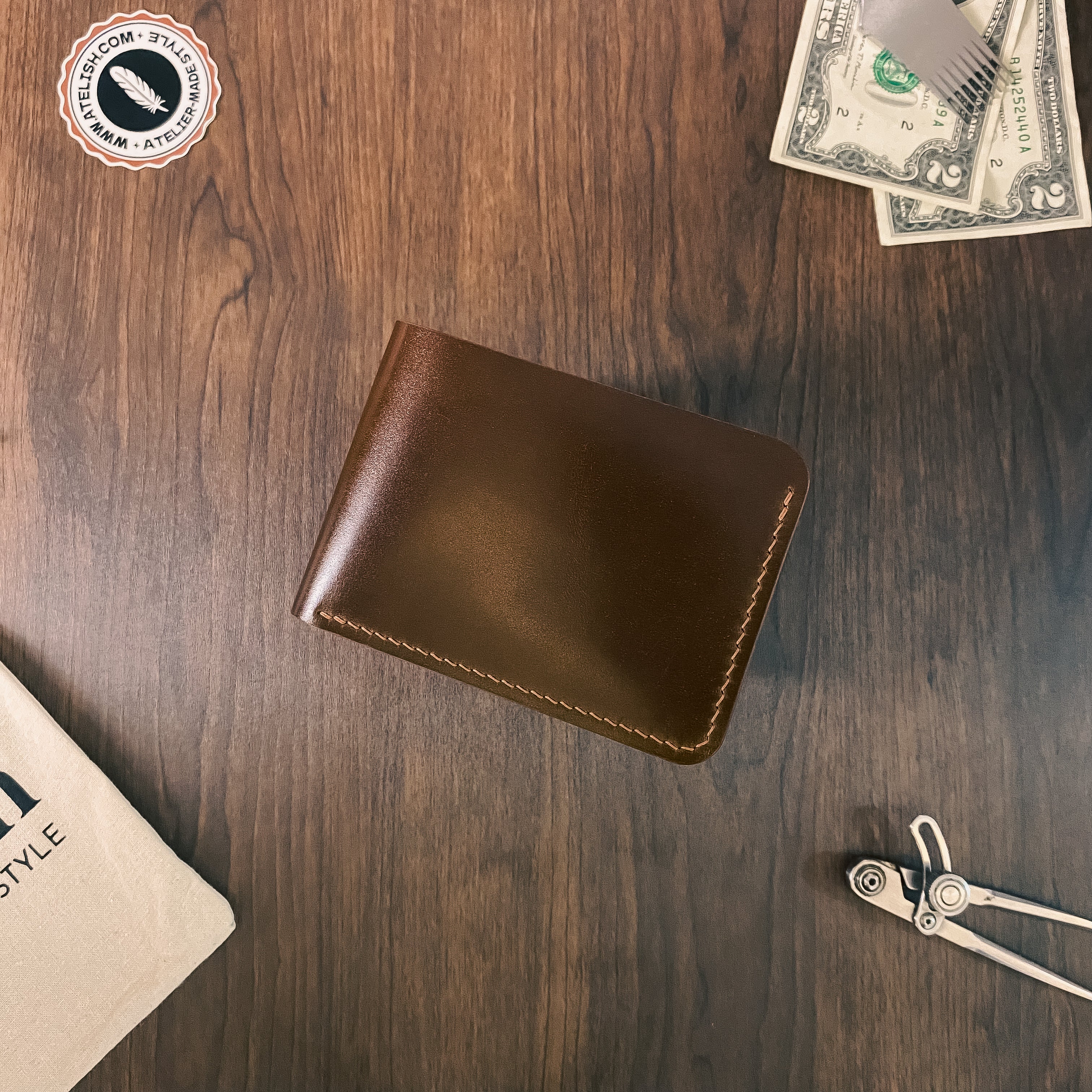Atelish Semi Shell Cordovan - Buttero Minimalist Leather Bifold Wallet