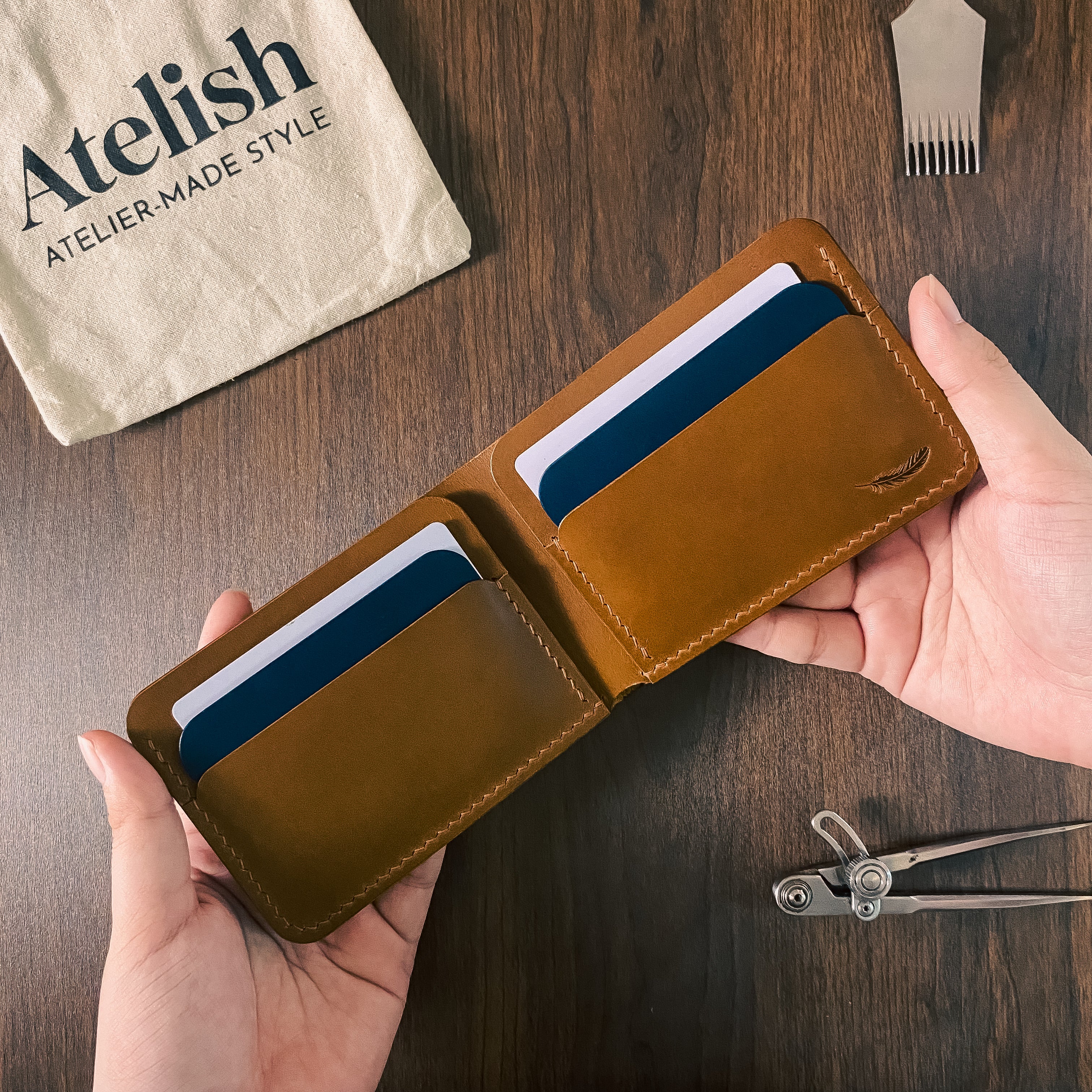 Atelish Semi Shell Cordovan - Buttero Minimalist Leather Bifold Wallet