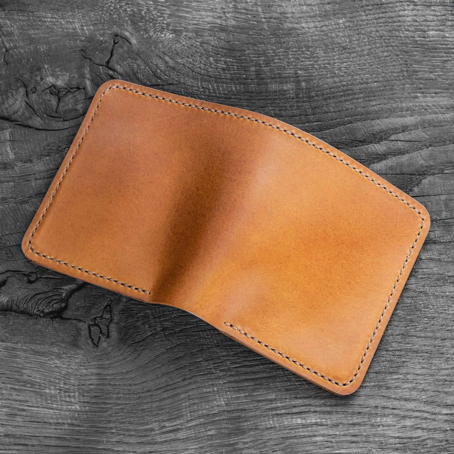 Handmade Leather Bifold Wallet – Full-Grain Vegetable-Tanned
