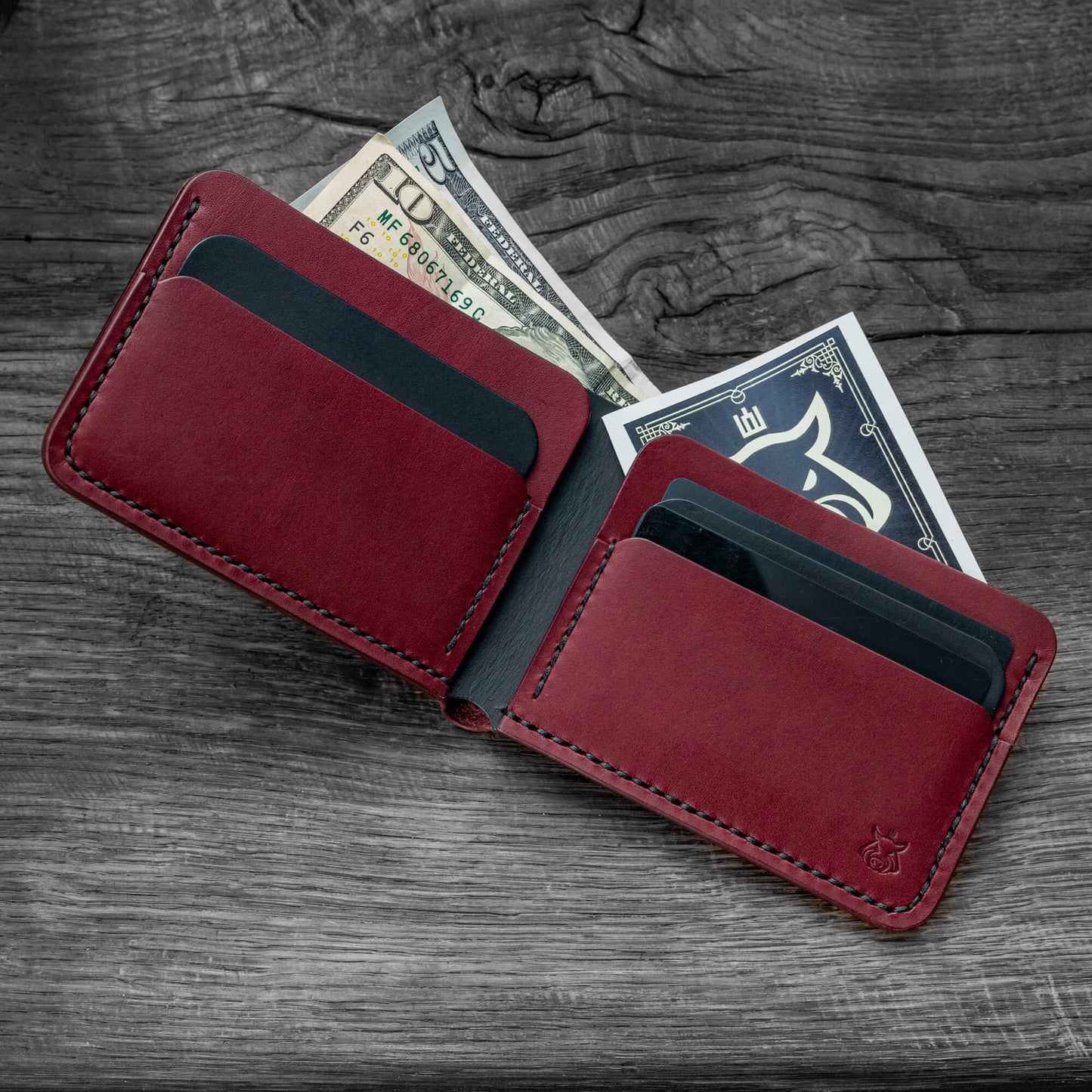 Minimalist Leather Bifold Wallet – Rift 2.1