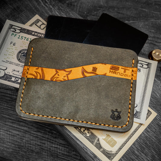 Classic Vegetable Tanned Leather Card Holder – Handcrafted Minimalist Wallet