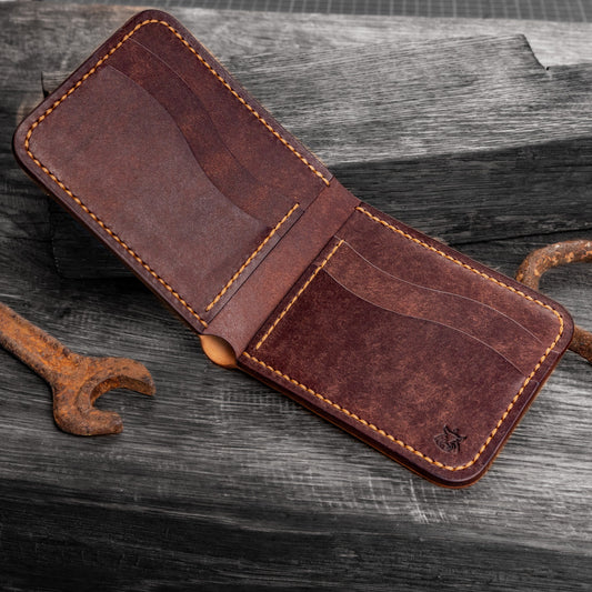 Stash Bifold Wallet – Handcrafted Full-Grain Leather