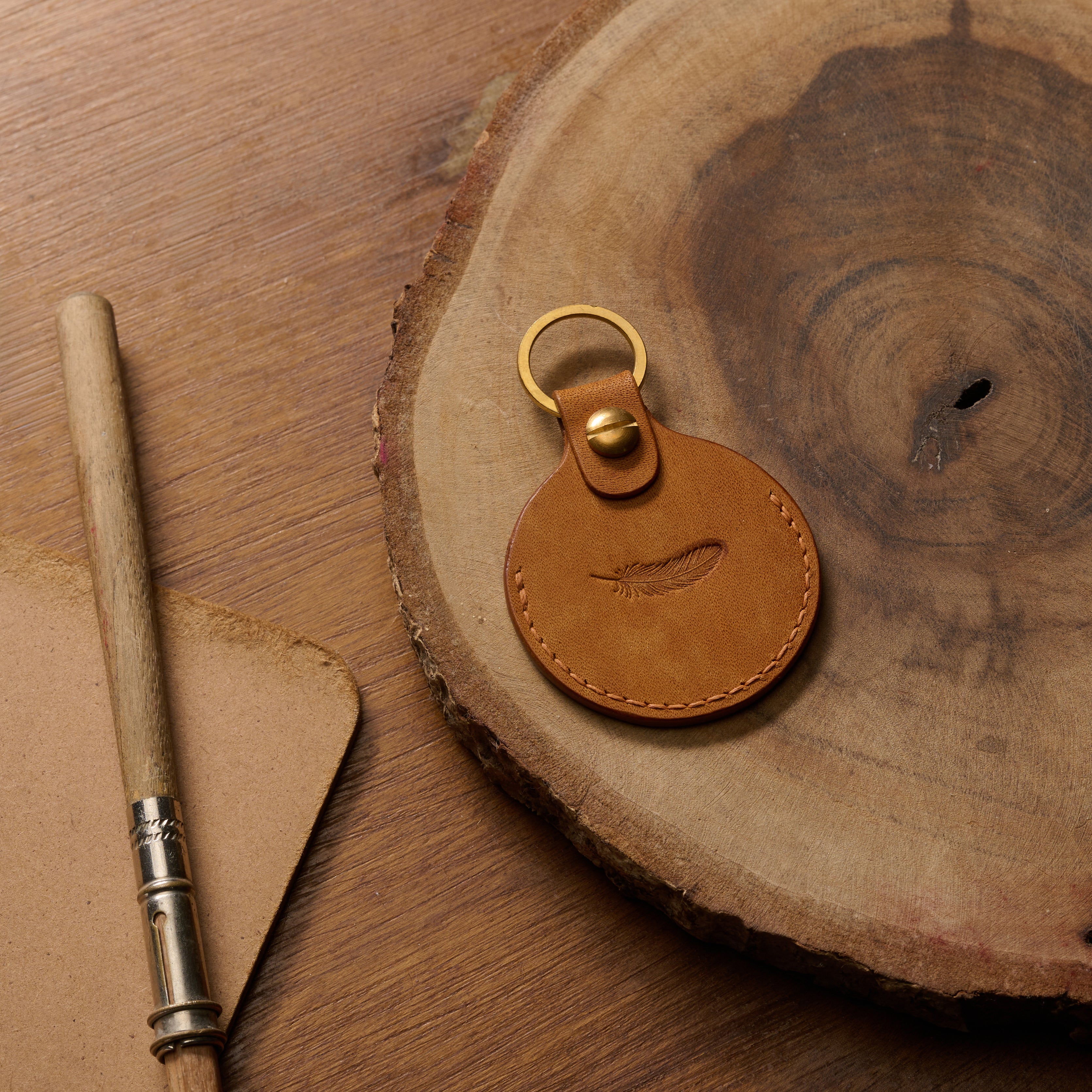 AirTag Keychain Pueblo Leather