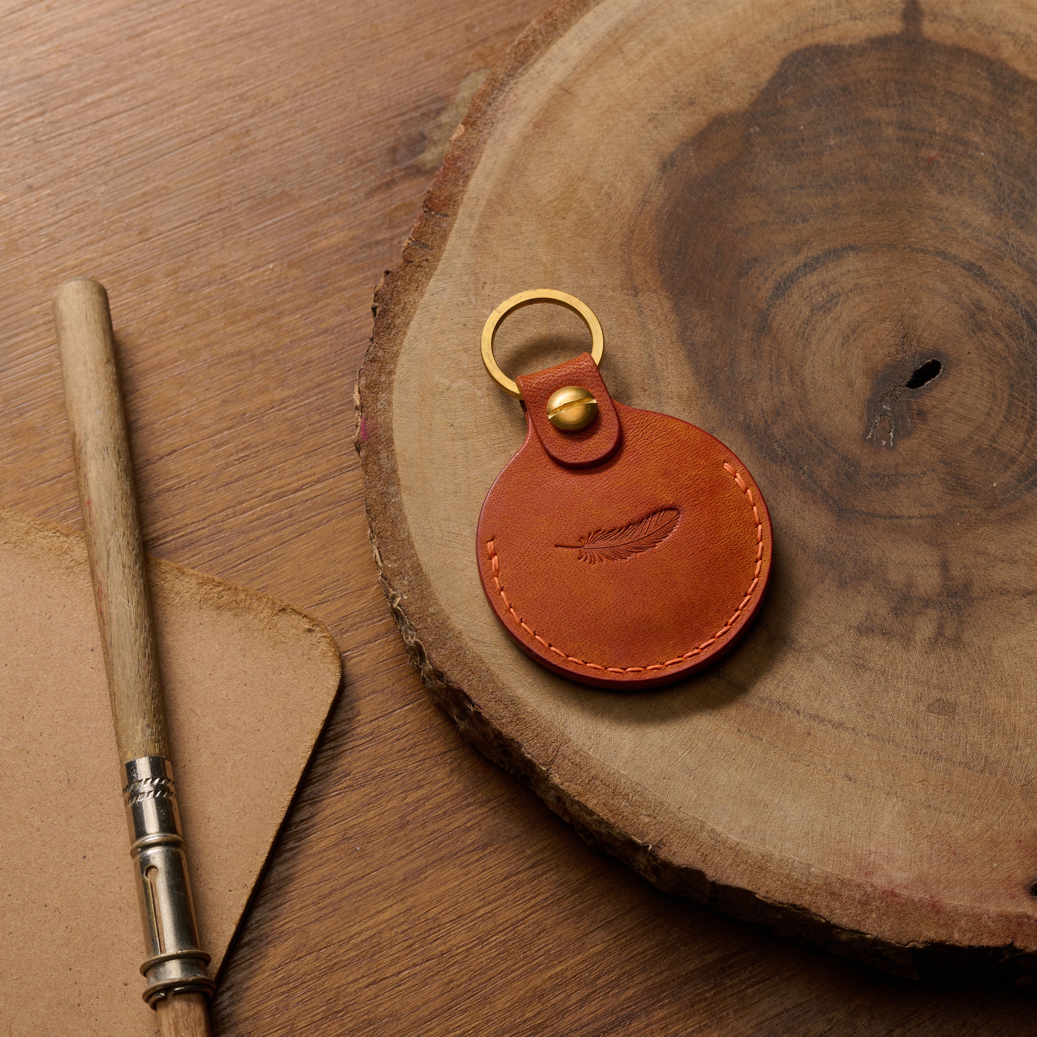 AirTag Keychain Pueblo Leather