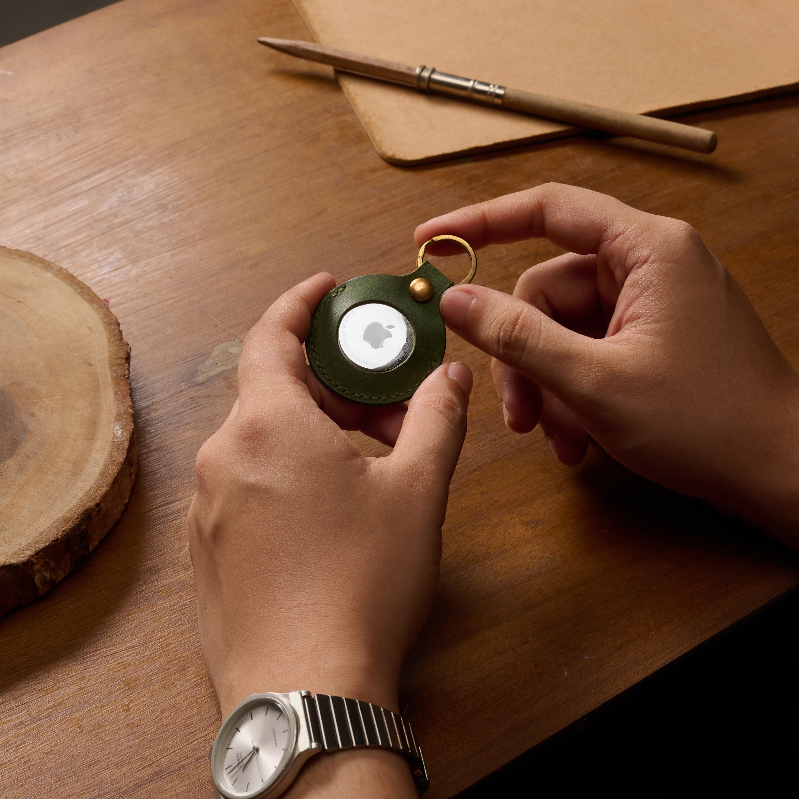 AirTag Keychain Pueblo Leather