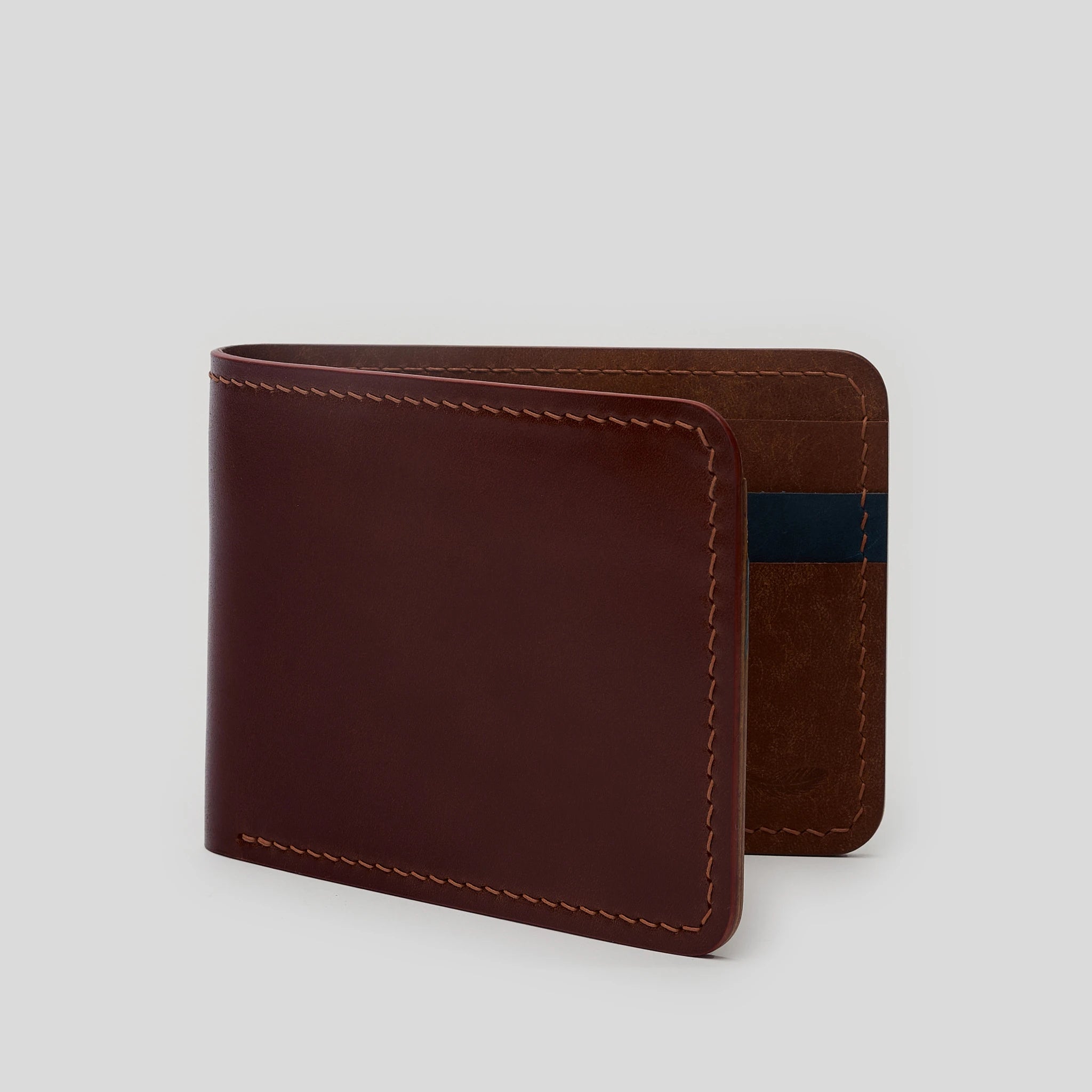 Semi Shell Cordovan – Pueblo Leather Bifold Wallet