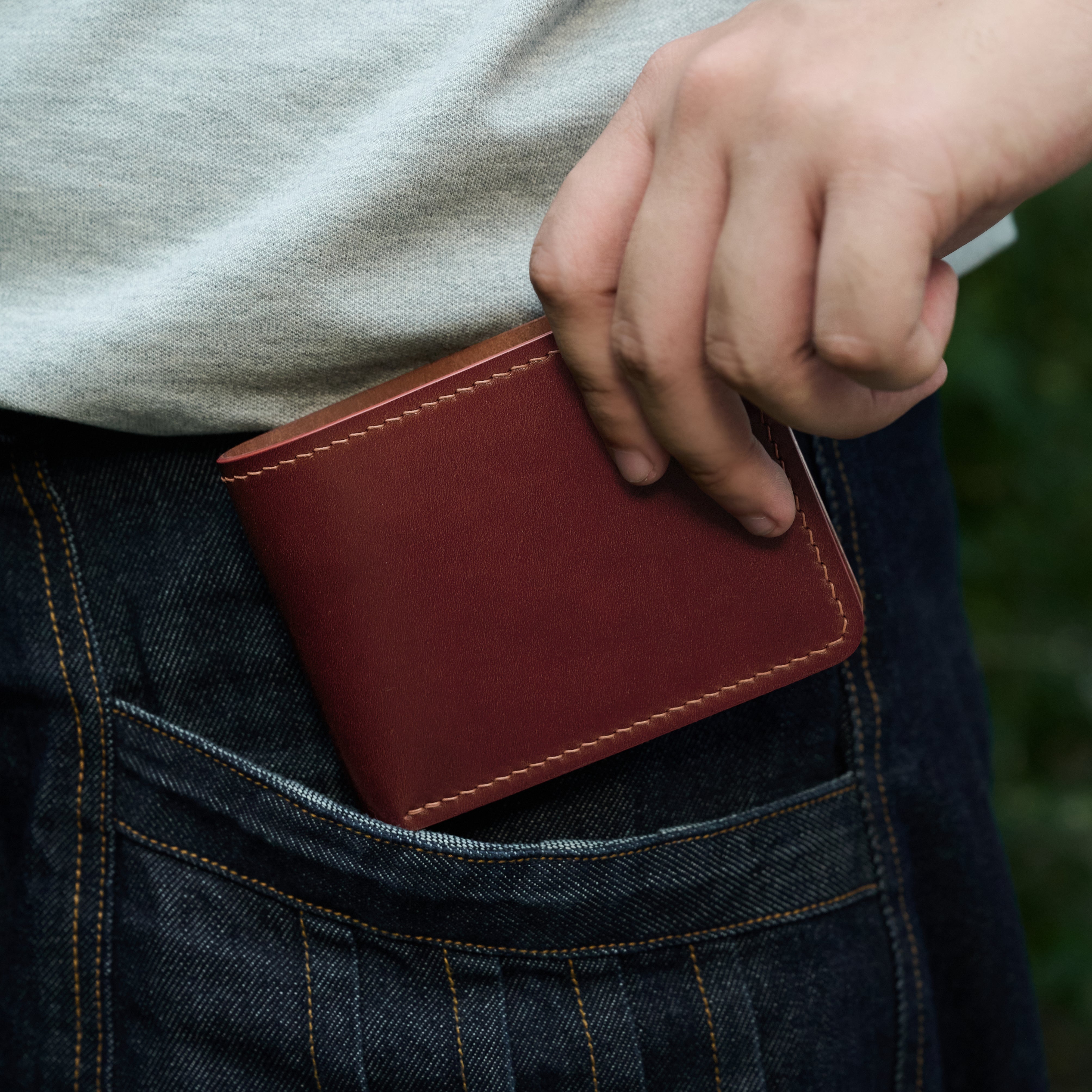 Semi Shell Cordovan – Pueblo Leather Bifold Wallet