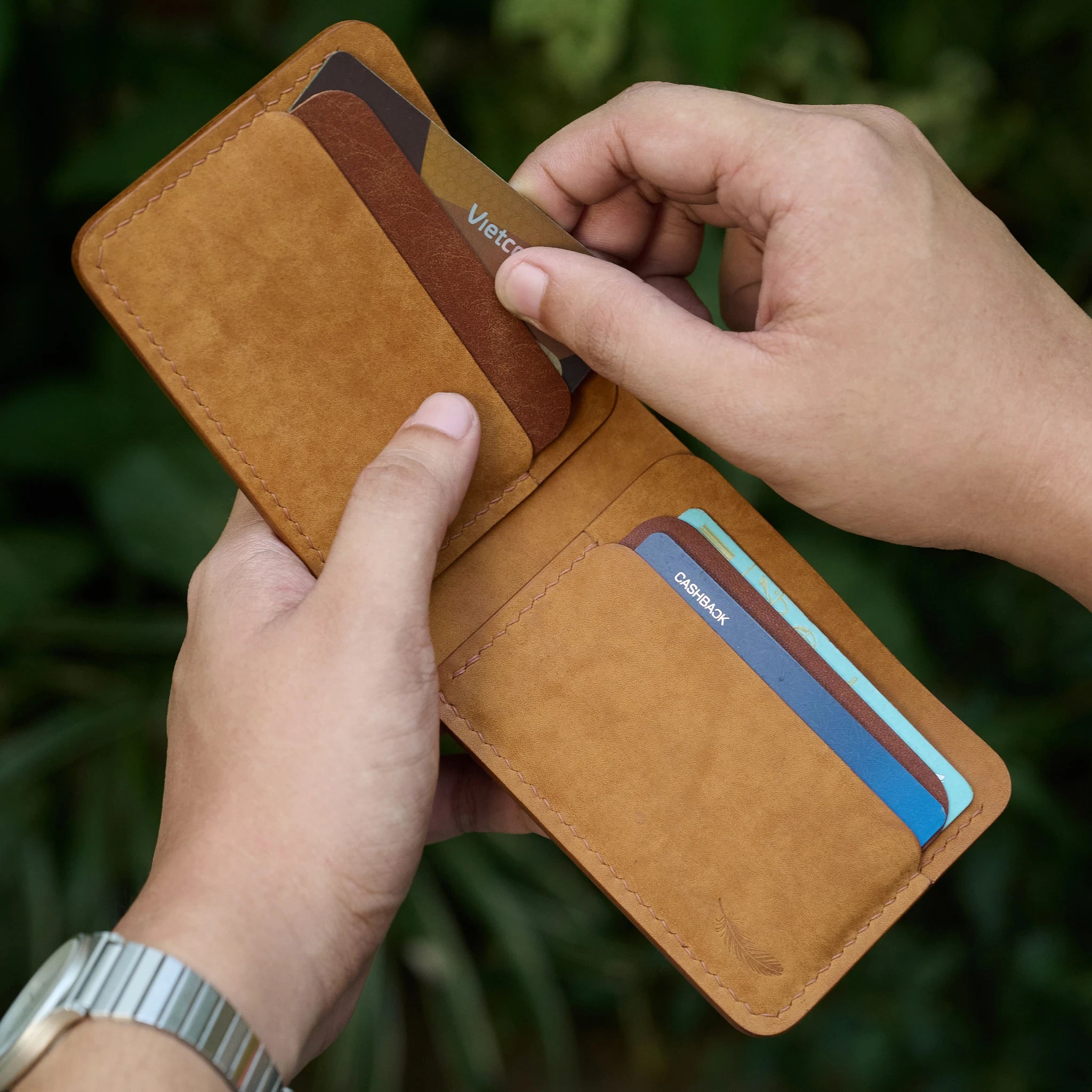 Minimalist Pueblo Leather Bifold Wallet