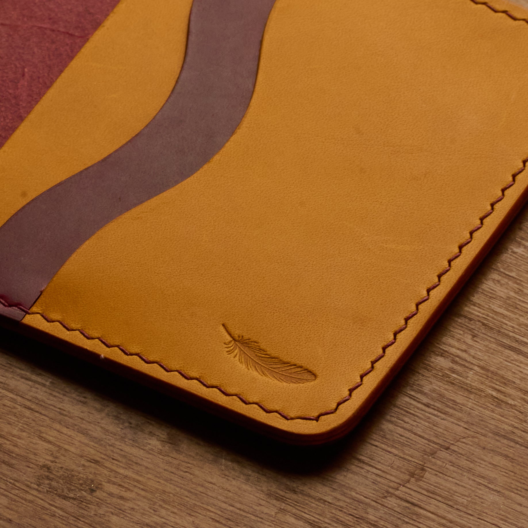 Atelish Vertical Buttero Leather Slim Bifold Wallet