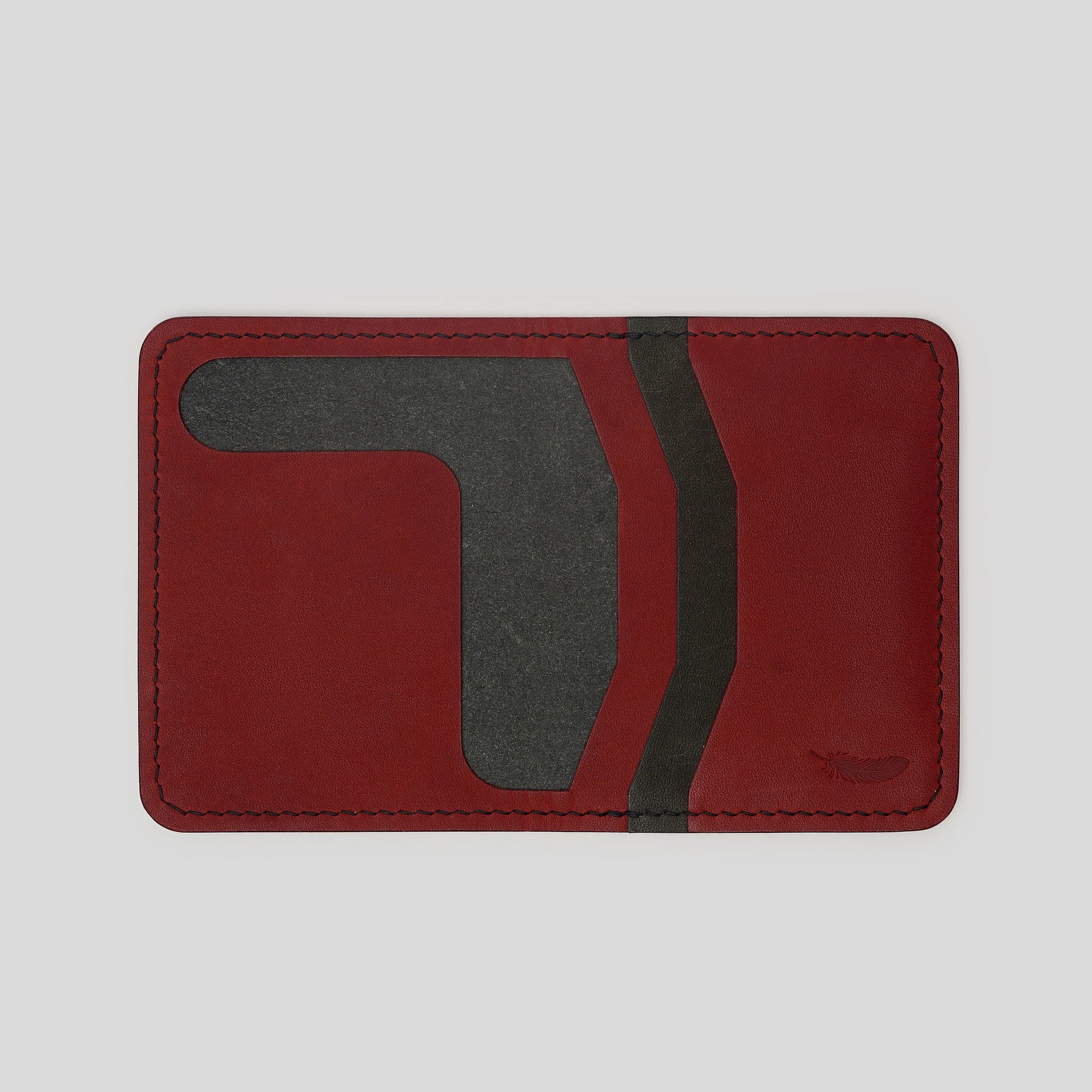 Pueblo Leather Vertical Bifold Card Holder Ver 1