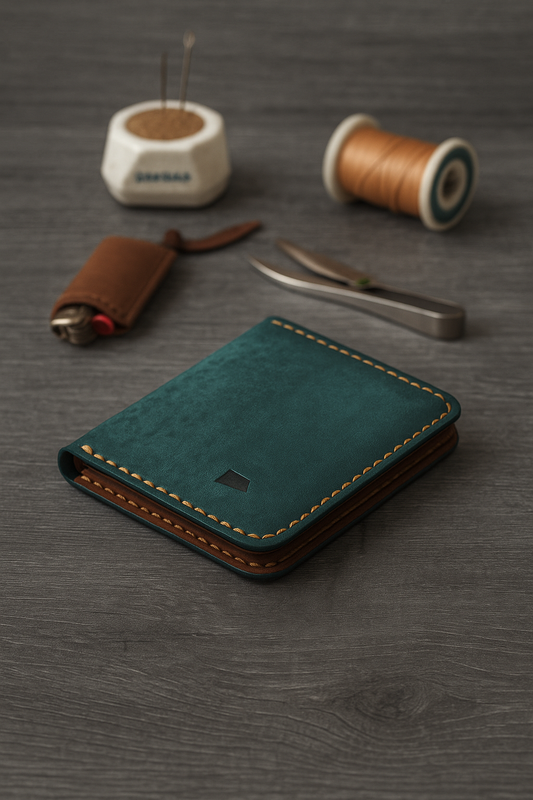 Ranch Wallet – Handmade Vertical Bifold in Full-Grain Leather, Rugged Minimalism