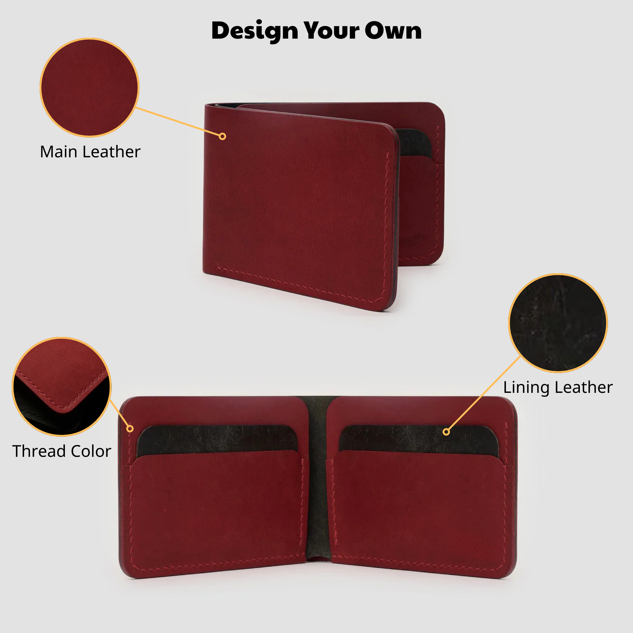 Custom Minimalist Bifold Wallet