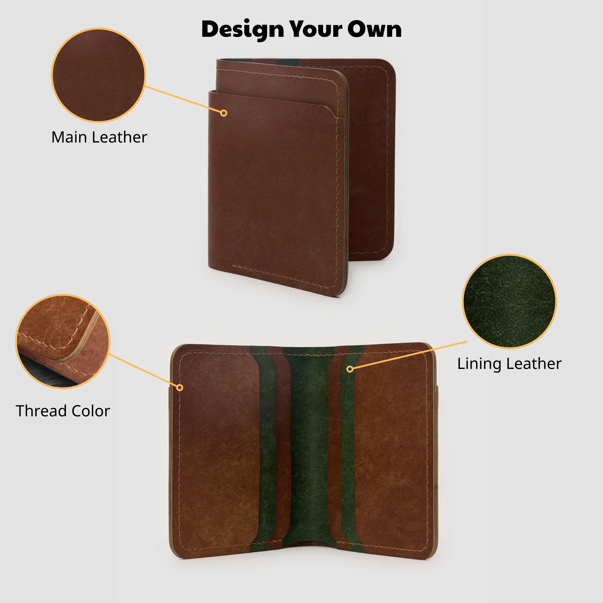 Custom Vertical Slim Bifold Wallet