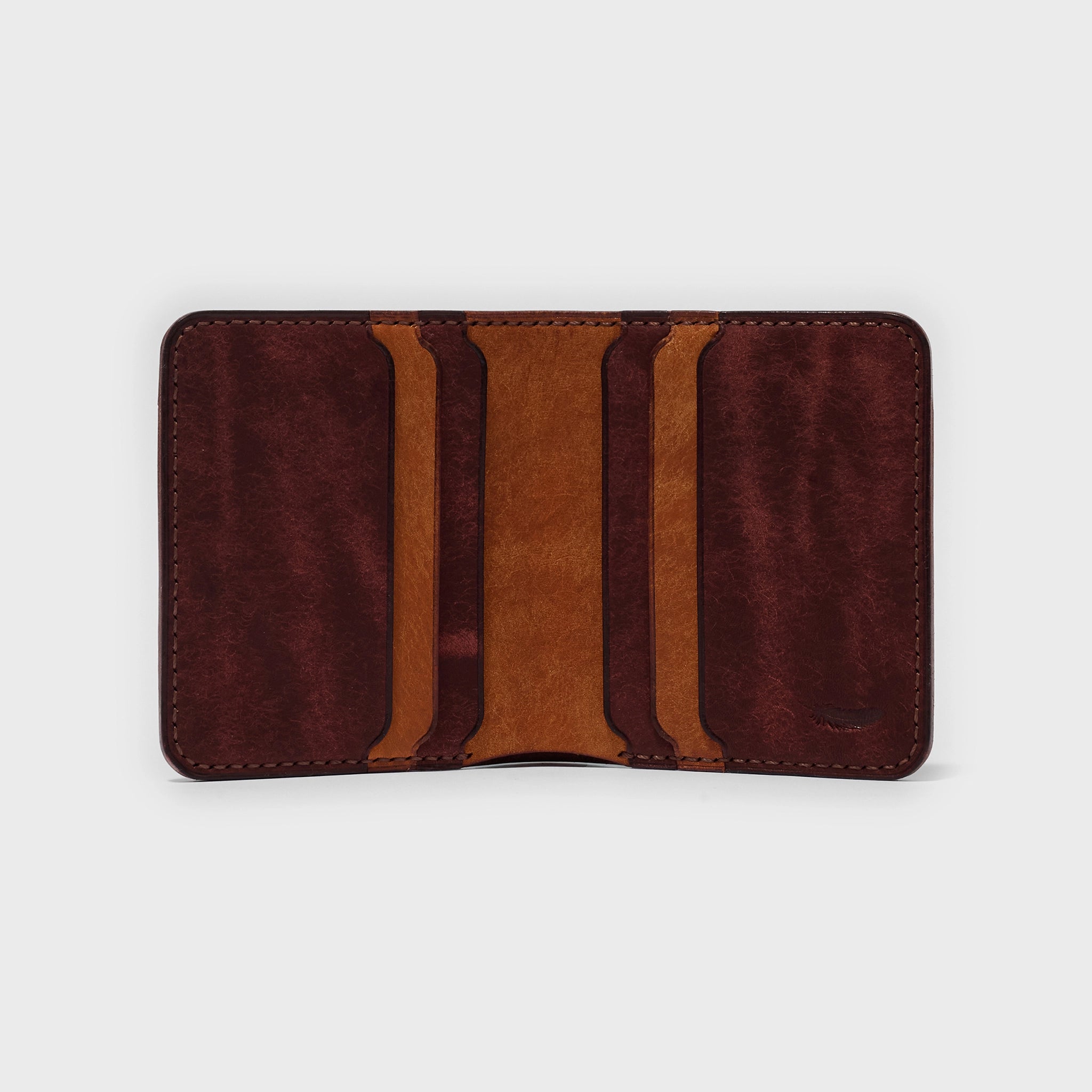 Vertical Pueblo Leather Slim Bifold Wallet Ver 2