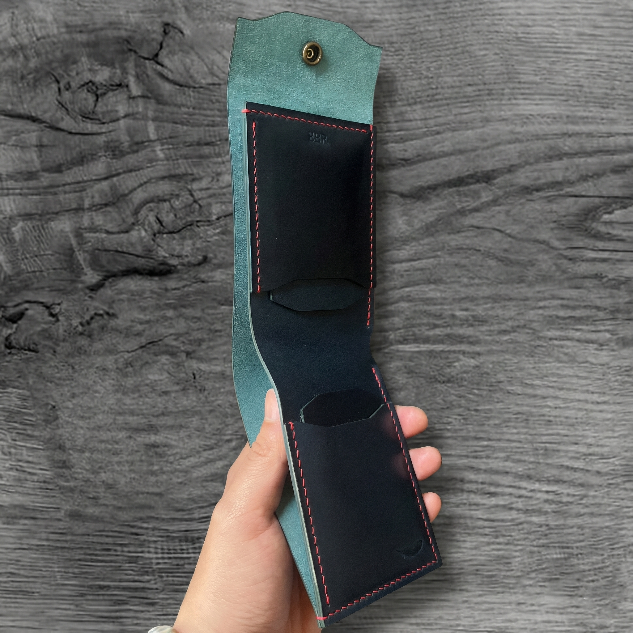 Pueblo Leather Minimal Snap Flap Wallet Ver 2